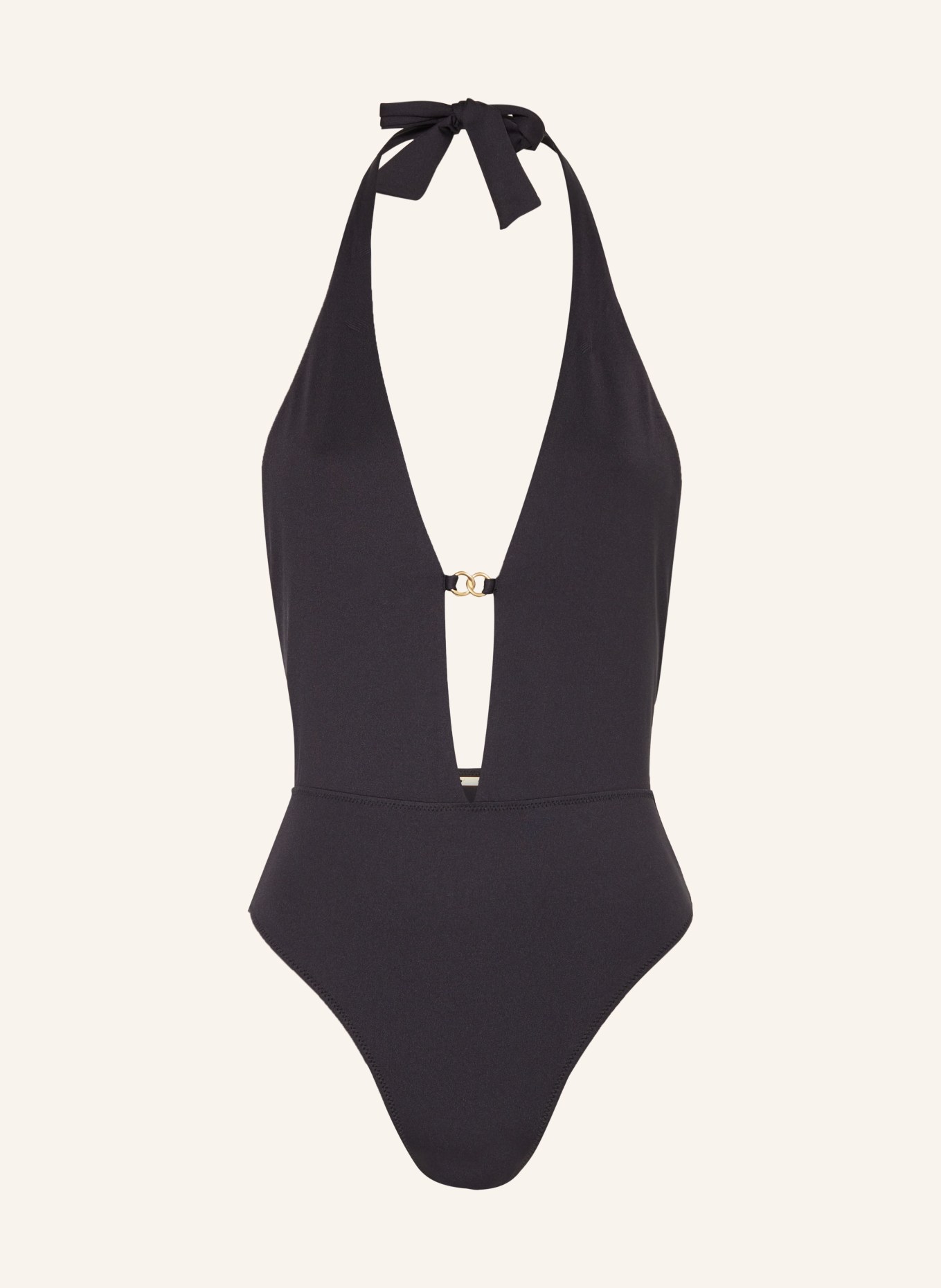 BANANA MOON COUTURE Halter neck swimsuit AYADA CAITITU, Color: BLACK (Image 1)