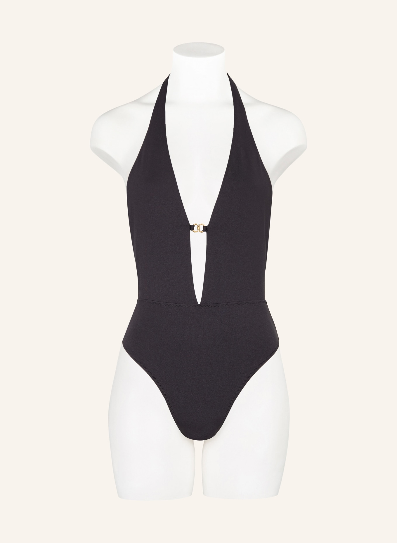 BANANA MOON COUTURE Halter neck swimsuit AYADA CAITITU, Color: BLACK (Image 2)