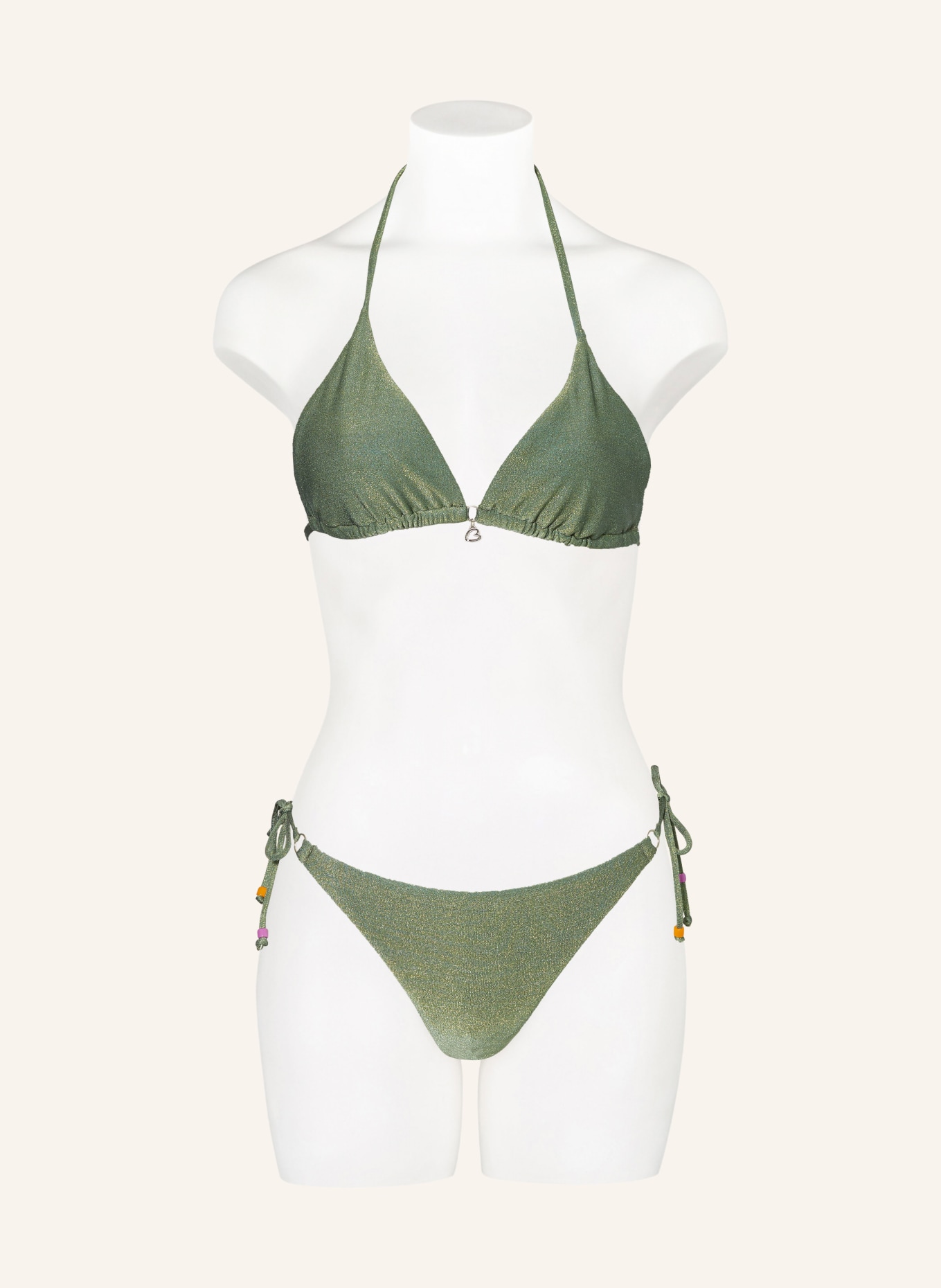 BANANA MOON Triangle bikini top SEAGLITTER RICO, Color: GREEN (Image 2)