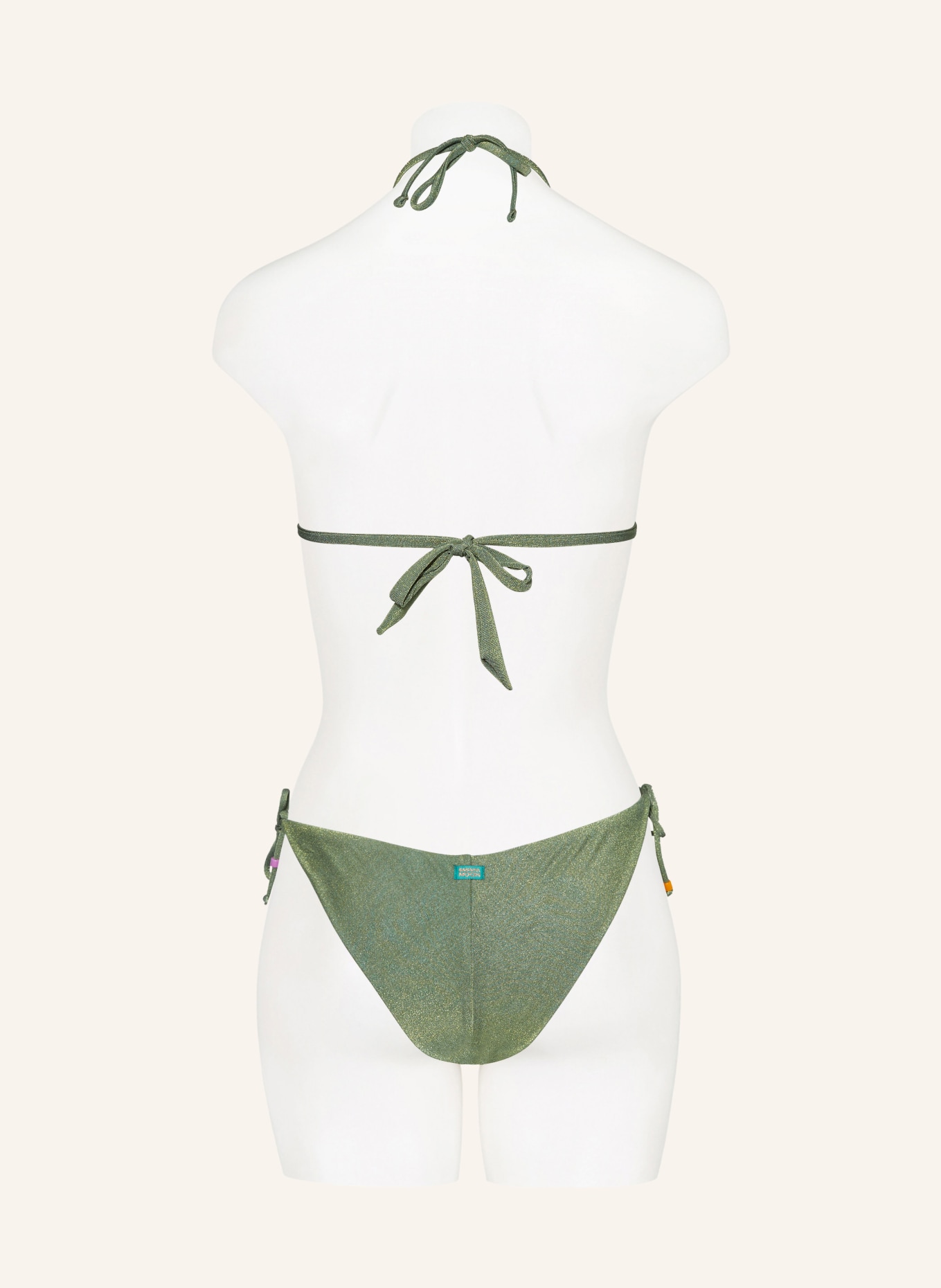 BANANA MOON Triangle bikini top SEAGLITTER RICO, Color: GREEN (Image 3)