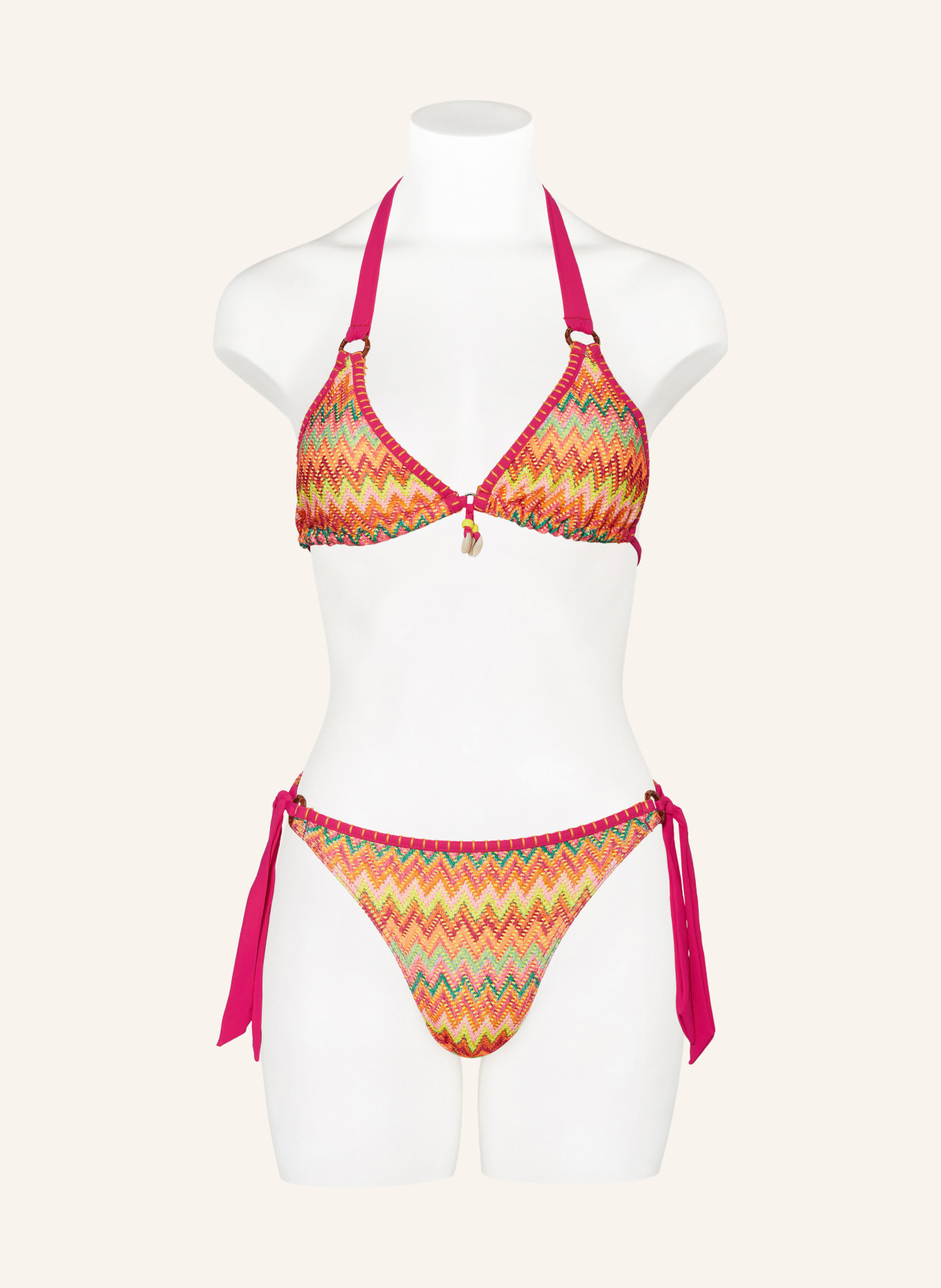 BANANA MOON Triangel-Bikini ATOA LIKOSIMA, Farbe: ORANGE/ PINK/ GRÜN (Bild 2)