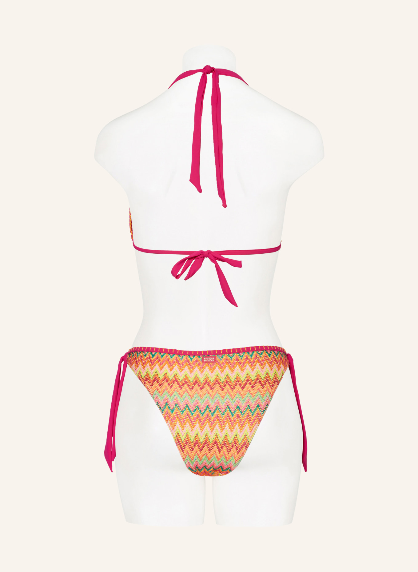 BANANA MOON Bikini trójkątne ATOA LIKOSIMA, Kolor: POMARAŃCZOWY/ MOCNORÓŻOWY/ ZIELONY (Obrazek 3)