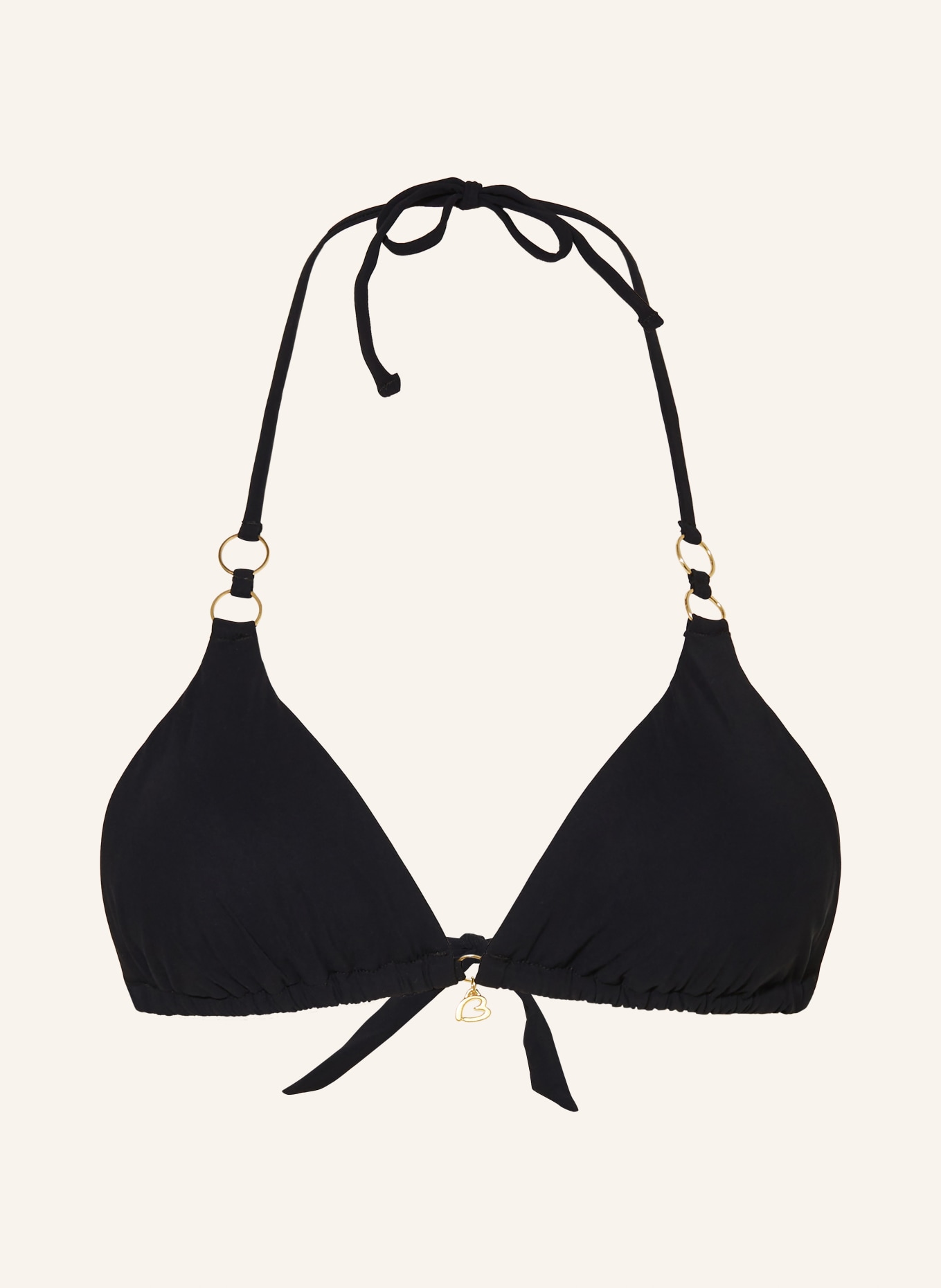 BANANA MOON Triangle bikini top BLACKSAND MINO, Color: BLACK (Image 1)