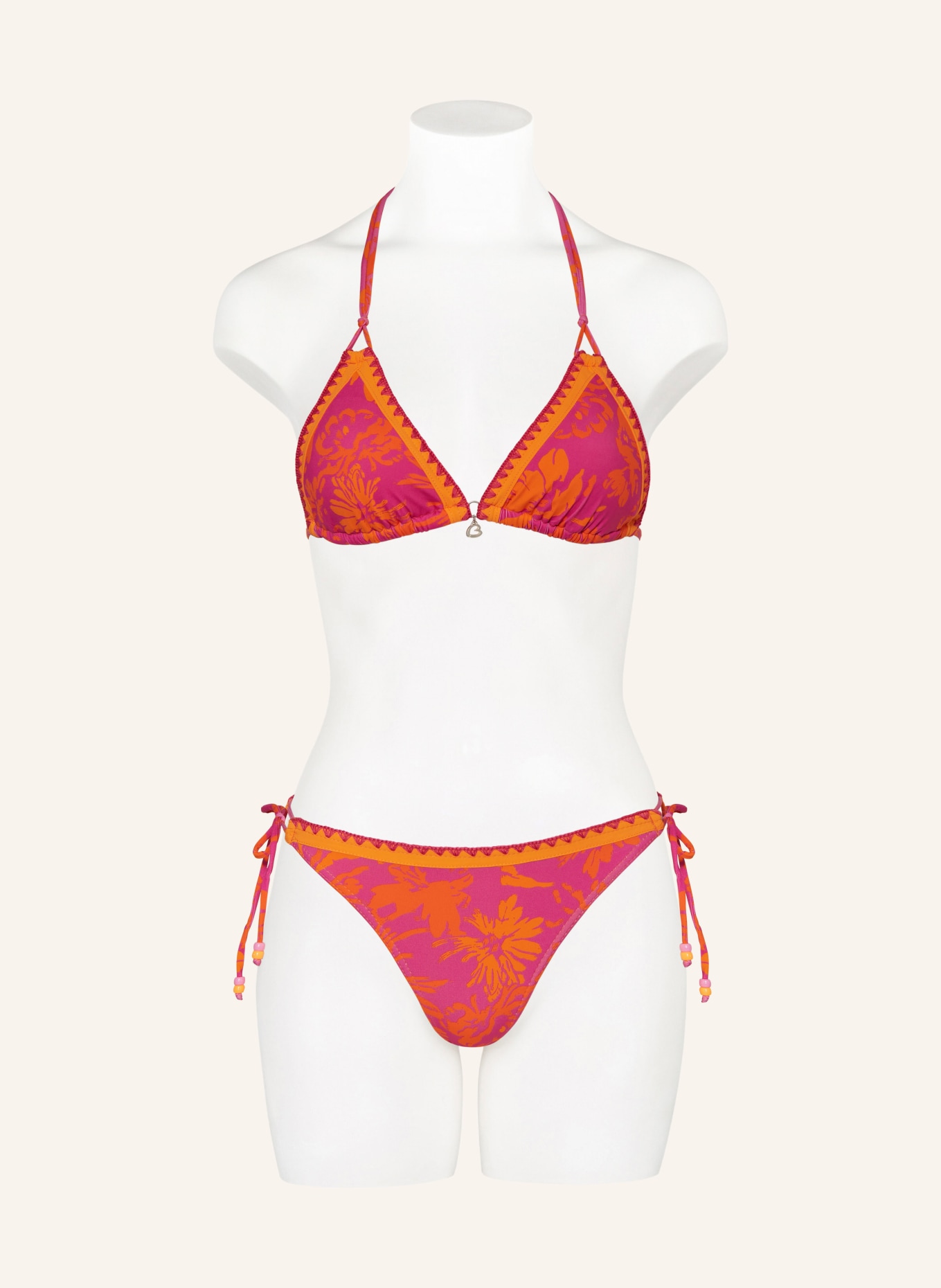 BANANA MOON Triangle bikini bottoms ALTHEA STORA, Color: FUCHSIA/ ORANGE (Image 2)