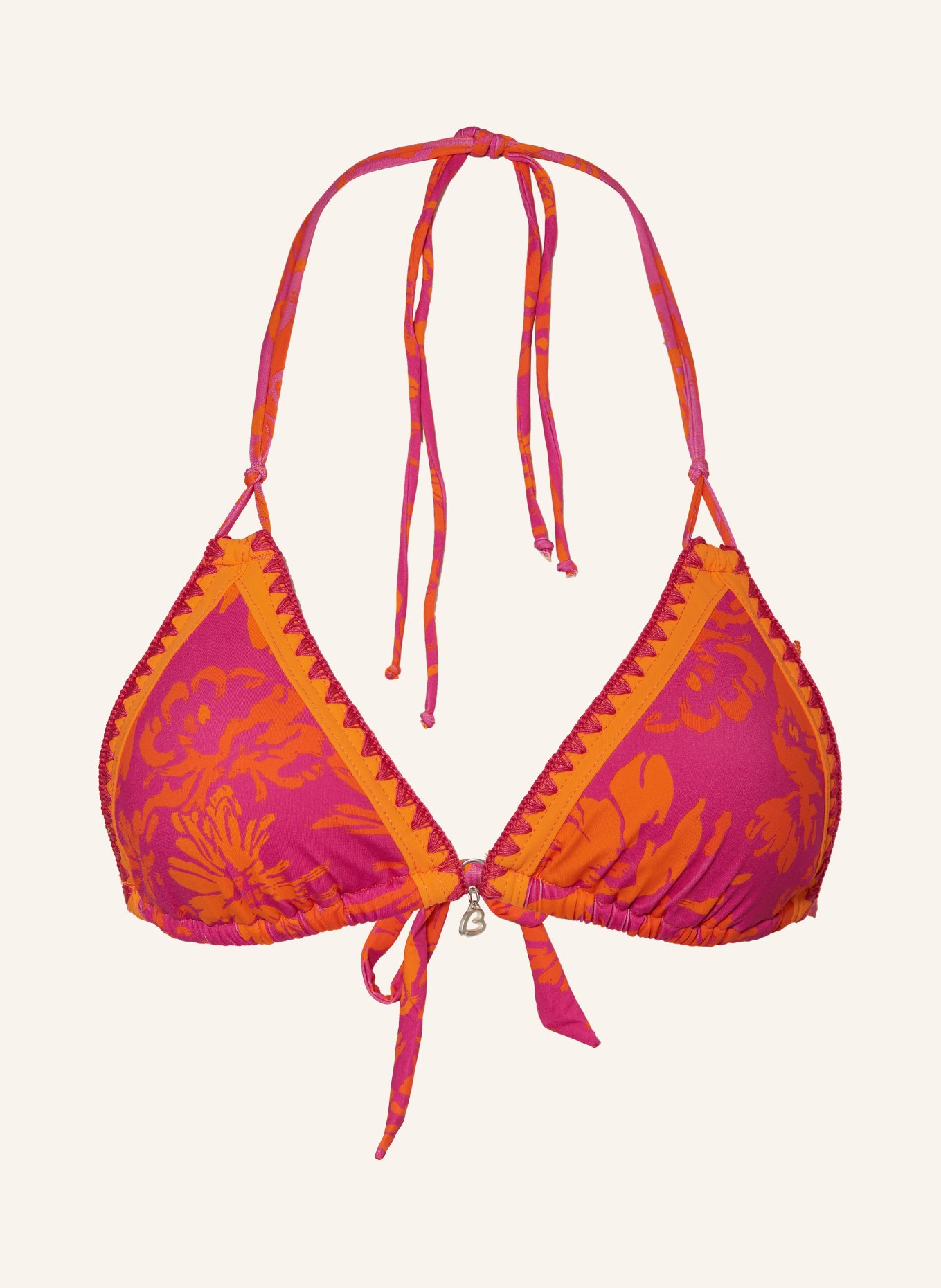 BANANA MOON Triangle bikini top ALTHEA BLUCO, Color: FUCHSIA/ ORANGE (Image 1)