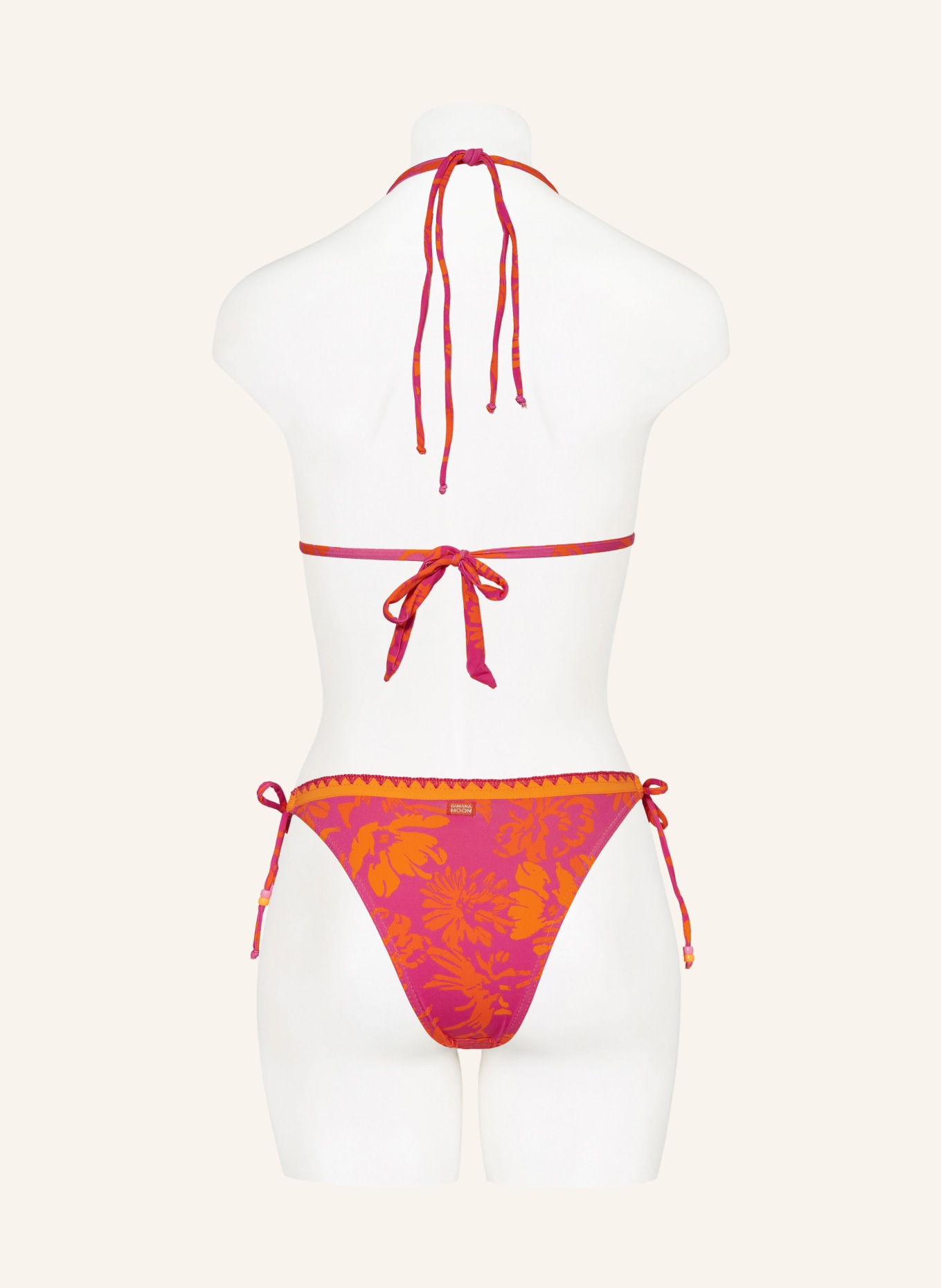 BANANA MOON Triangle bikini top ALTHEA BLUCO, Color: FUCHSIA/ ORANGE (Image 3)