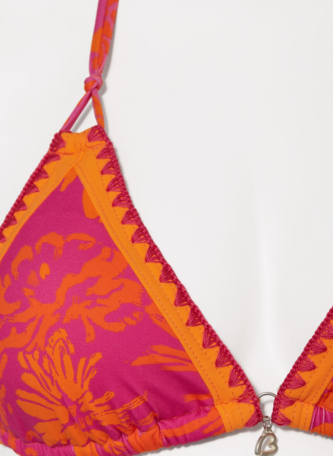 BANANA MOON Triangle bikini top ALTHEA BLUCO, Color: FUCHSIA/ ORANGE (Image 4)