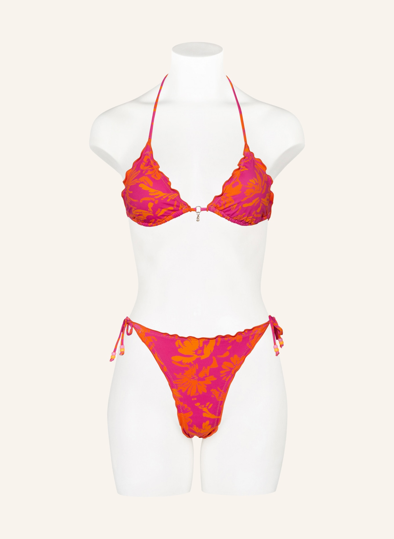 BANANA MOON Bikini trójkątne ALTHEA CIROLUMA, Kolor: MOCNORÓŻOWY/ POMARAŃCZOWY (Obrazek 2)
