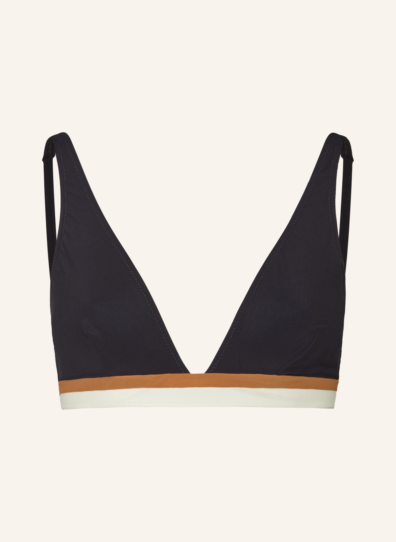 BANANA MOON Bralette-Bikini-Top MONTECITO DINO, Farbe: SCHWARZ/ CREME/ HELLBRAUN (Bild 1)