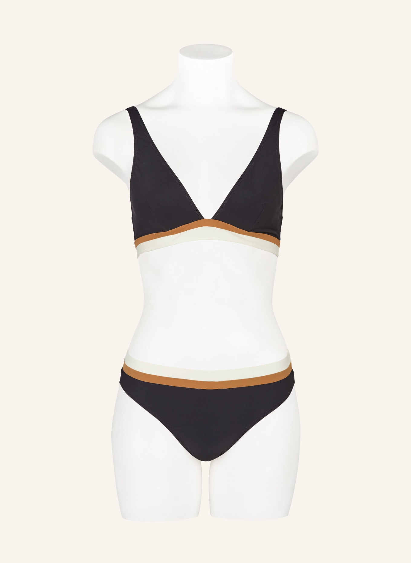BANANA MOON Bralette bikini top MONTECITO DINO, Color: BLACK/ CREAM/ LIGHT BROWN (Image 2)