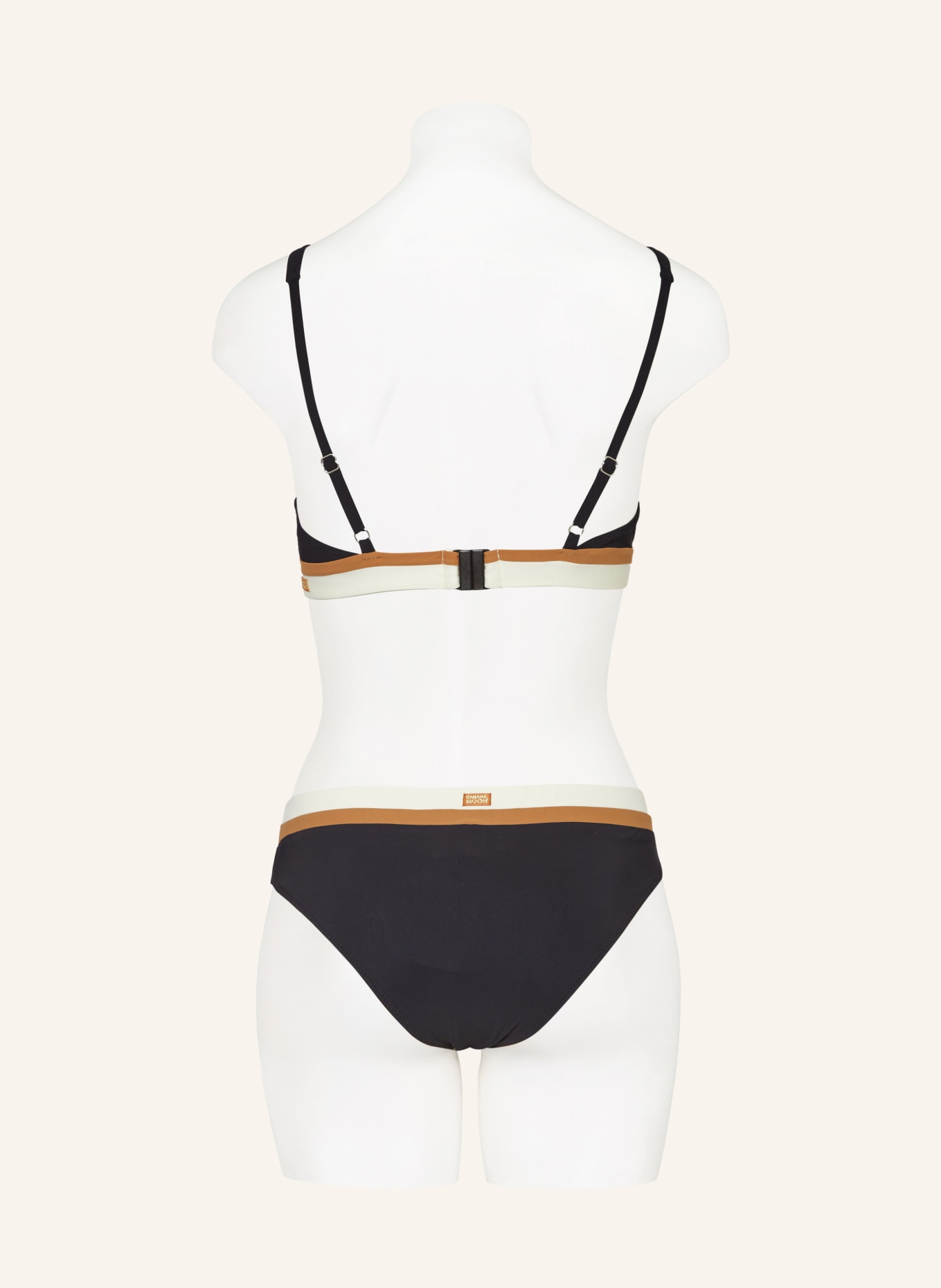 BANANA MOON Bralette bikini top MONTECITO DINO, Color: BLACK/ CREAM/ LIGHT BROWN (Image 3)