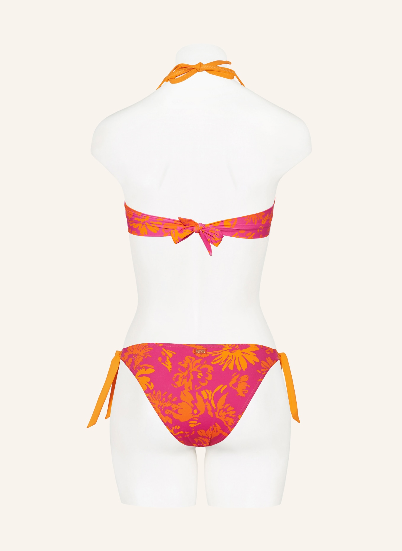 BANANA MOON Bandeau bikini top ALTHEA BORO, Color: PINK/ ORANGE (Image 3)