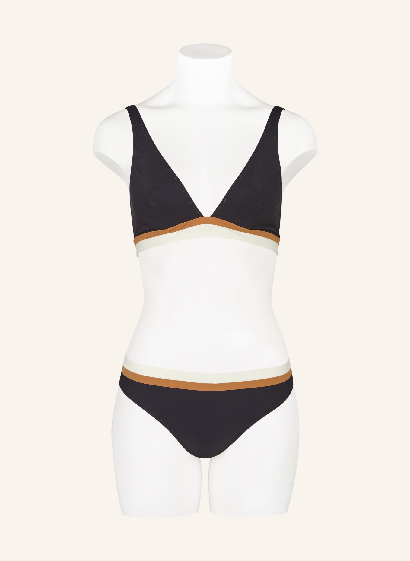 BANANA MOON Basic bikini bottoms MONTECITO LAKA, Color: BLACK/ ECRU/ LIGHT BROWN (Image 2)