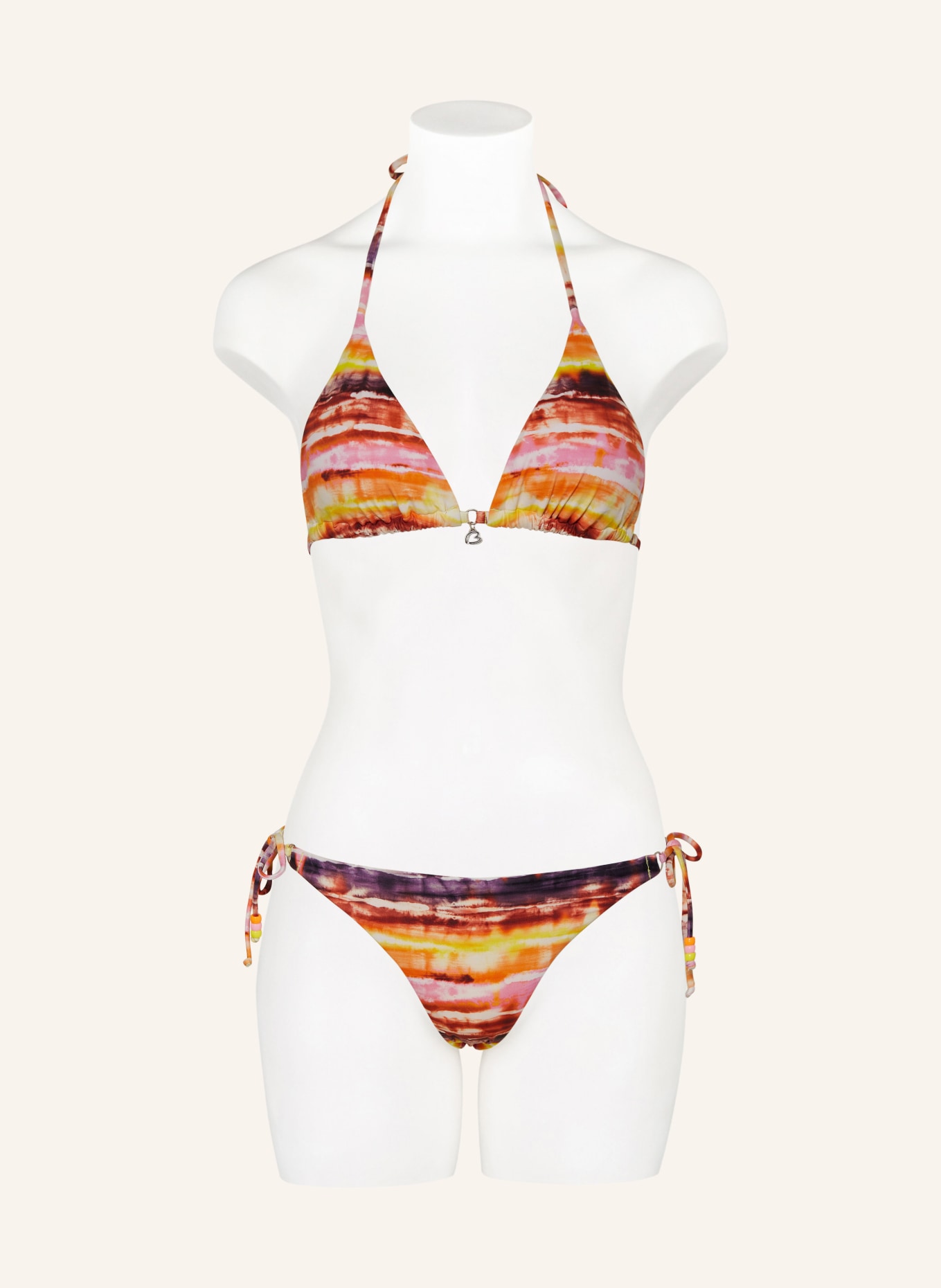 BANANA MOON Triangel-Bikini-Top HORIZONTE CRICO, Farbe: DUNKELORANGE/ ROSA/ GELB (Bild 2)