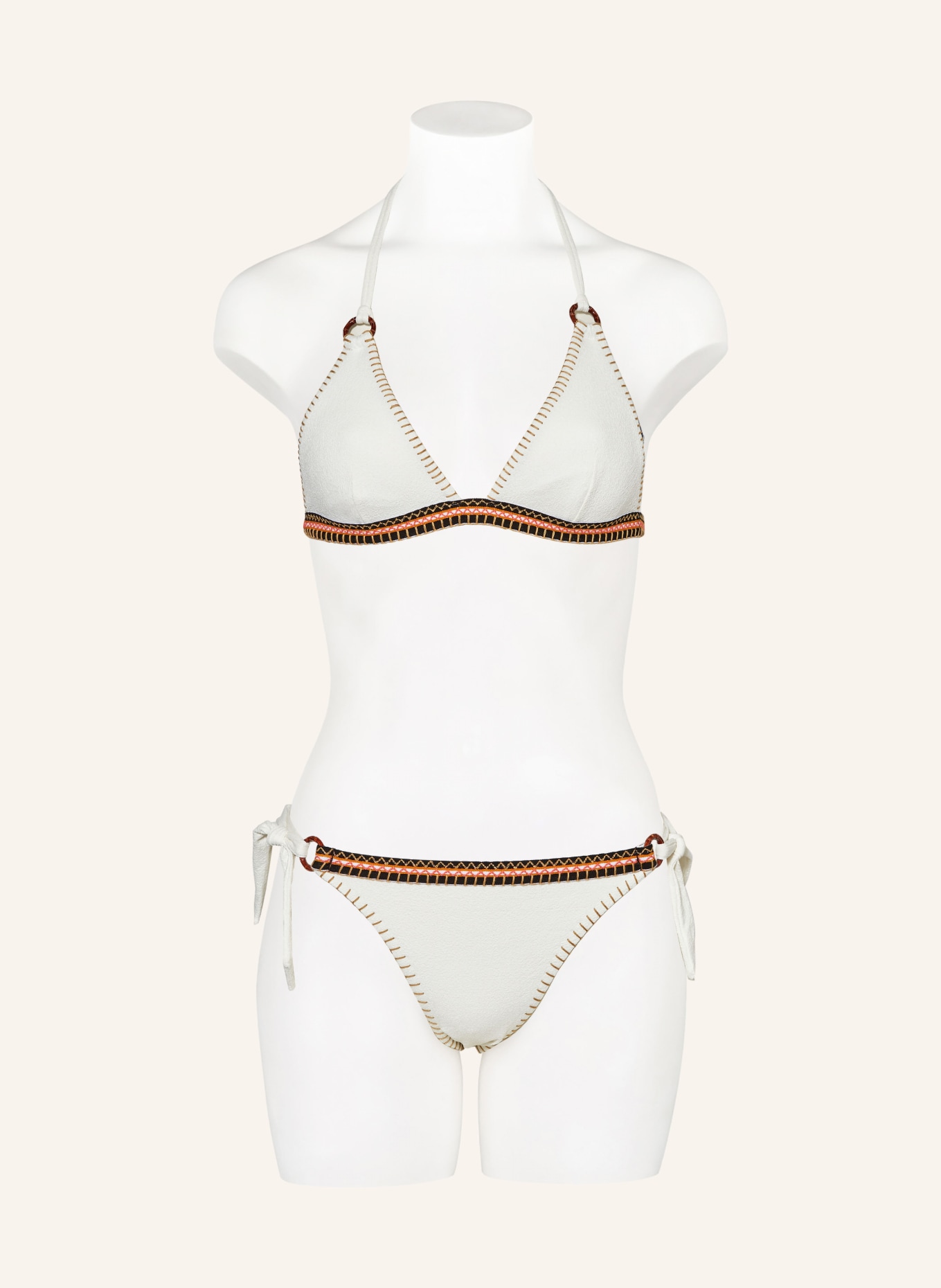 BANANA MOON Triangle bikini top SANTANY WAKO, Color: ECRU (Image 2)