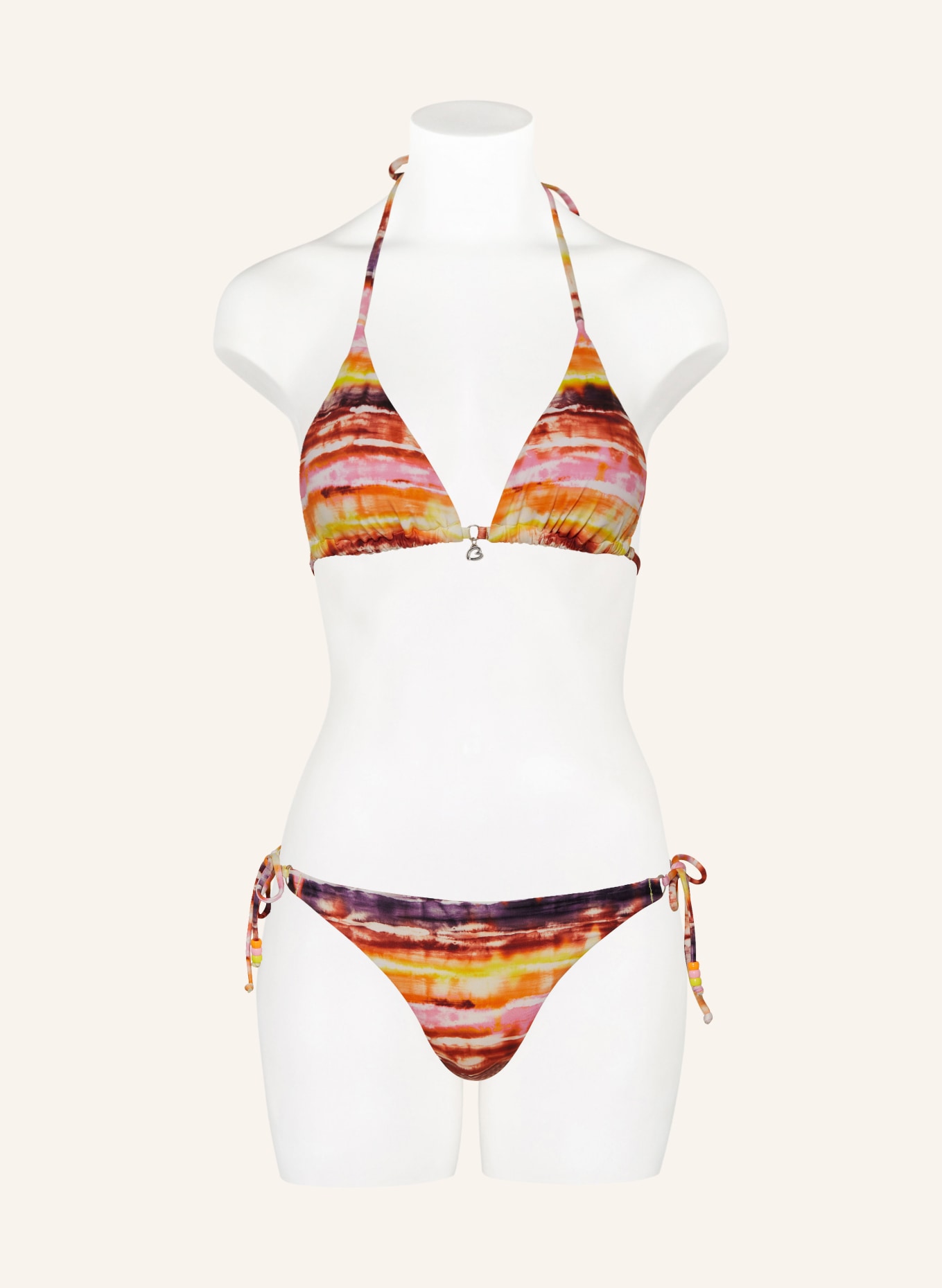 BANANA MOON Triangle bikini bottoms HORIZONTE LINA, Color: DARK ORANGE/ PINK/ YELLOW (Image 2)