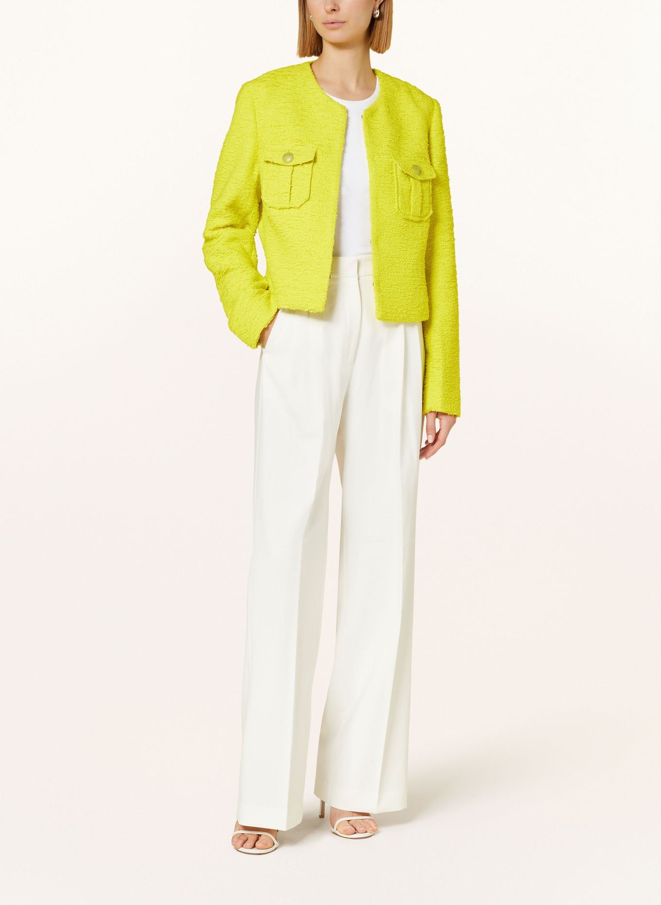 BLONDE No.8 Tweed jacket WEMBLY, Color: NEON YELLOW (Image 2)