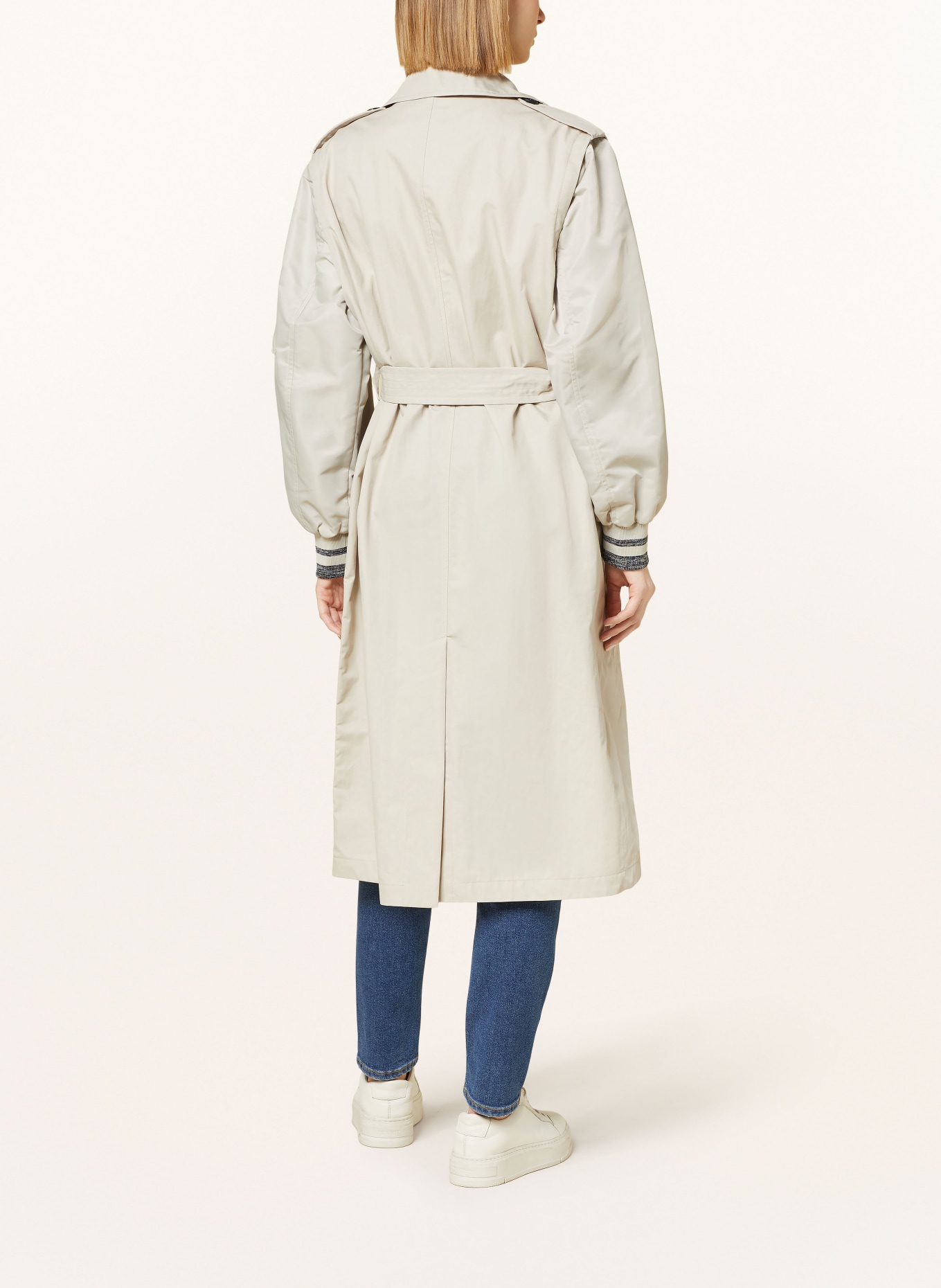BLONDE No.8 Trench coat ABBEY with detachable sleeves, Color: LIGHT GRAY (Image 3)