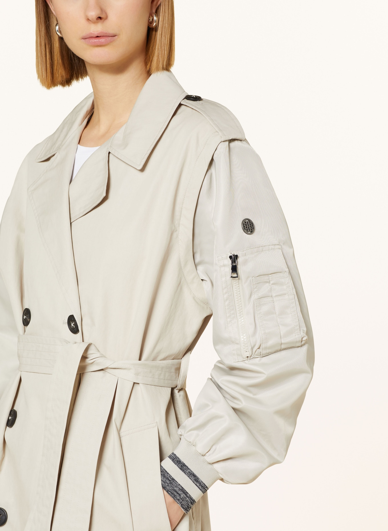 BLONDE No.8 Trench coat ABBEY with detachable sleeves, Color: LIGHT GRAY (Image 4)