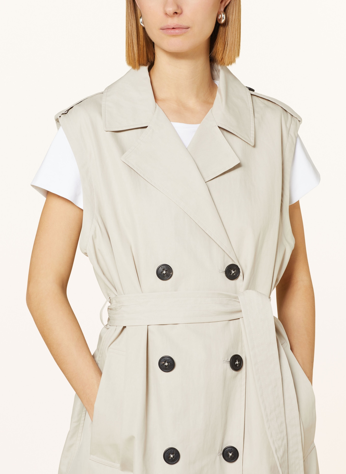BLONDE No.8 Trench coat ABBEY with detachable sleeves, Color: LIGHT GRAY (Image 5)