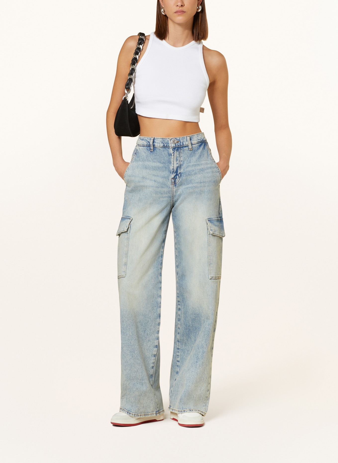 7 for all mankind Cropped-Top, Farbe: WEISS (Bild 2)