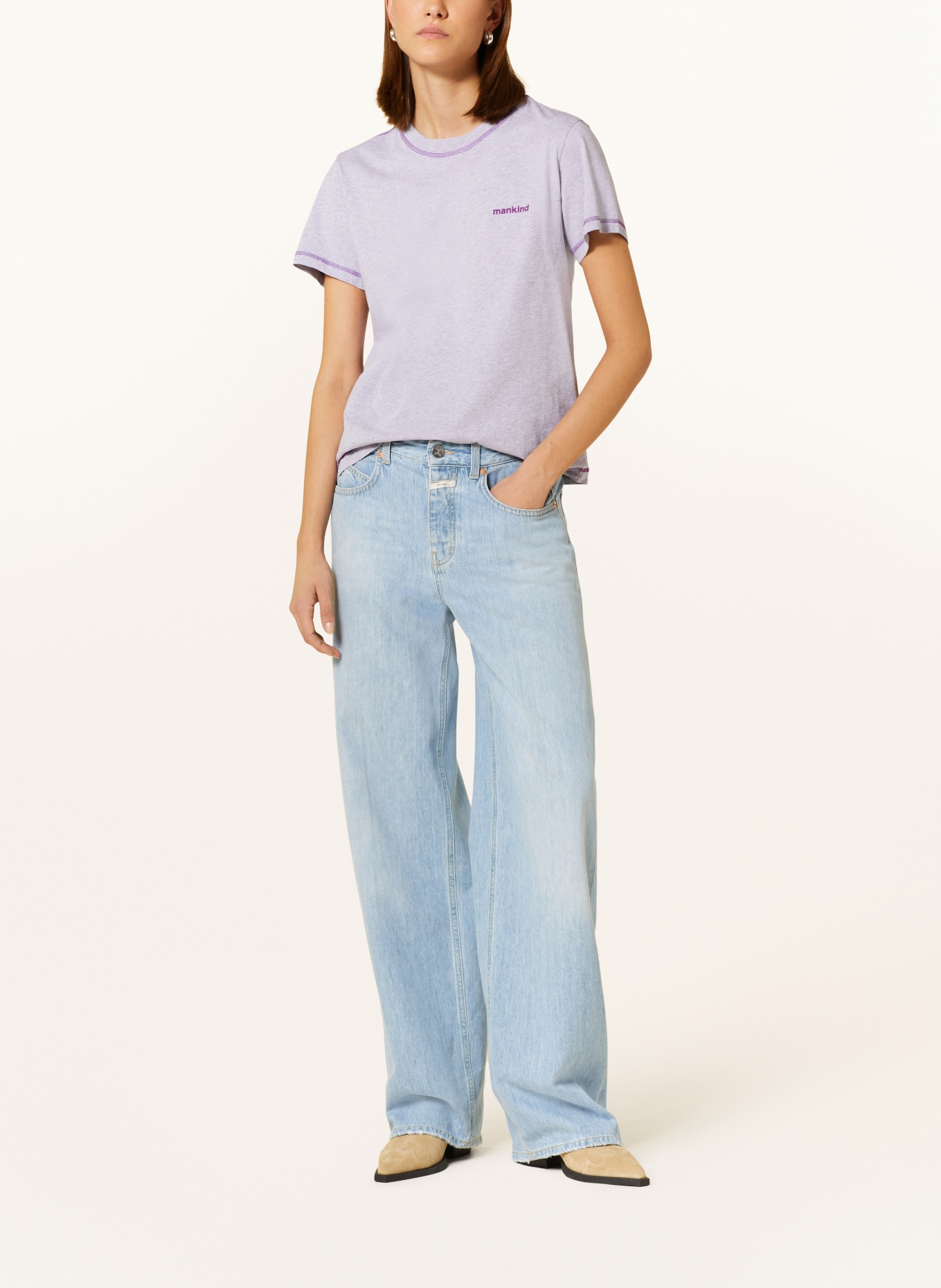 7 for all mankind T-shirt, Color: LIGHT PURPLE (Image 2)
