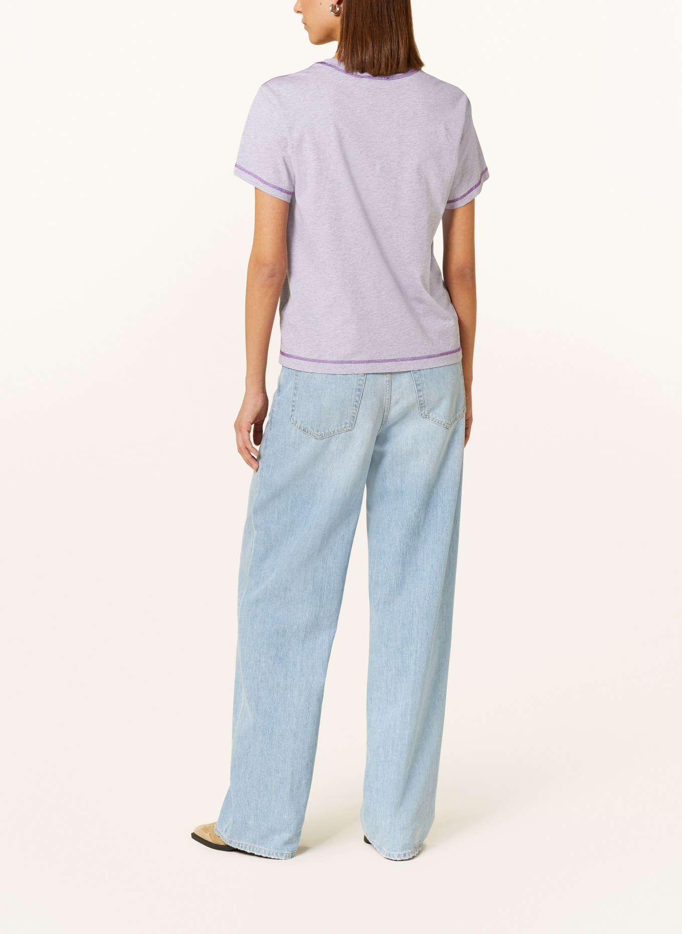 7 for all mankind T-shirt, Color: LIGHT PURPLE (Image 3)