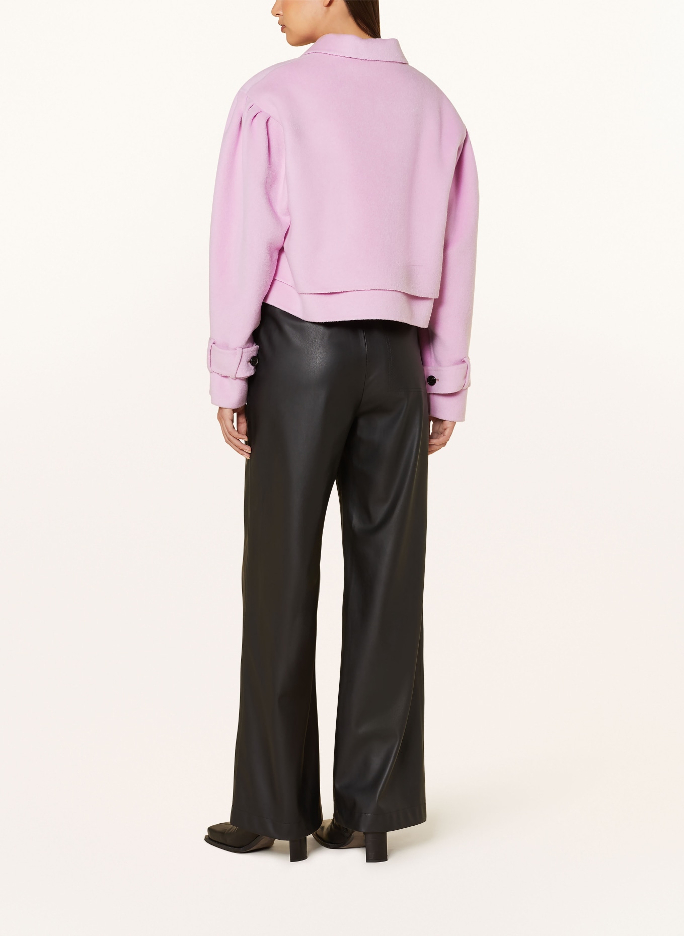 STUDIO AR Caban kabát CATALANA: RŮŽOVÁ