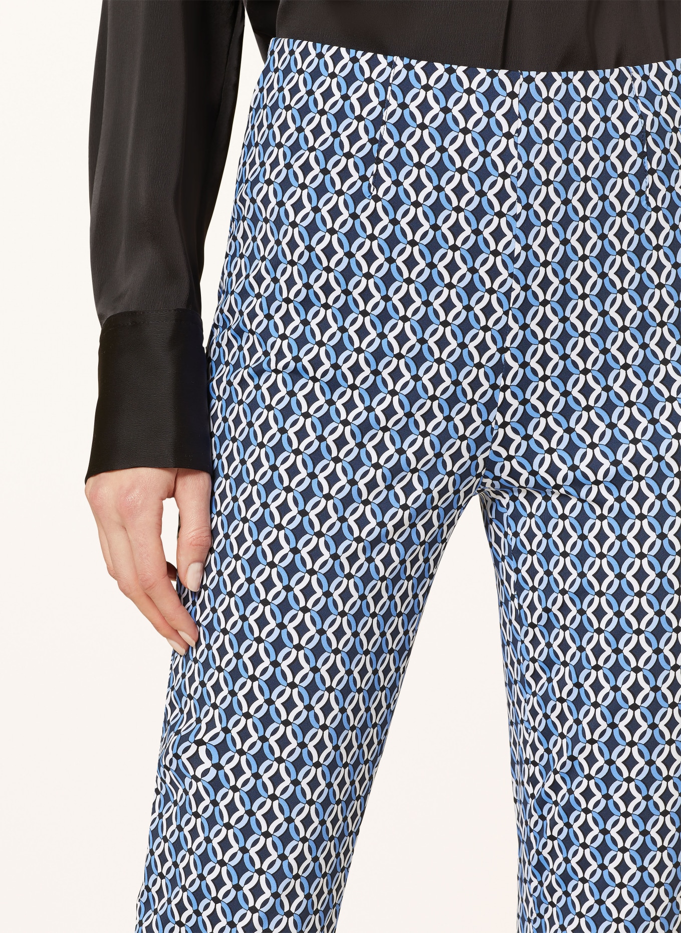 RAFFAELLO ROSSI 7/8 trousers PENNY, Color: DARK BLUE/ WHITE/ LIGHT BLUE (Image 5)