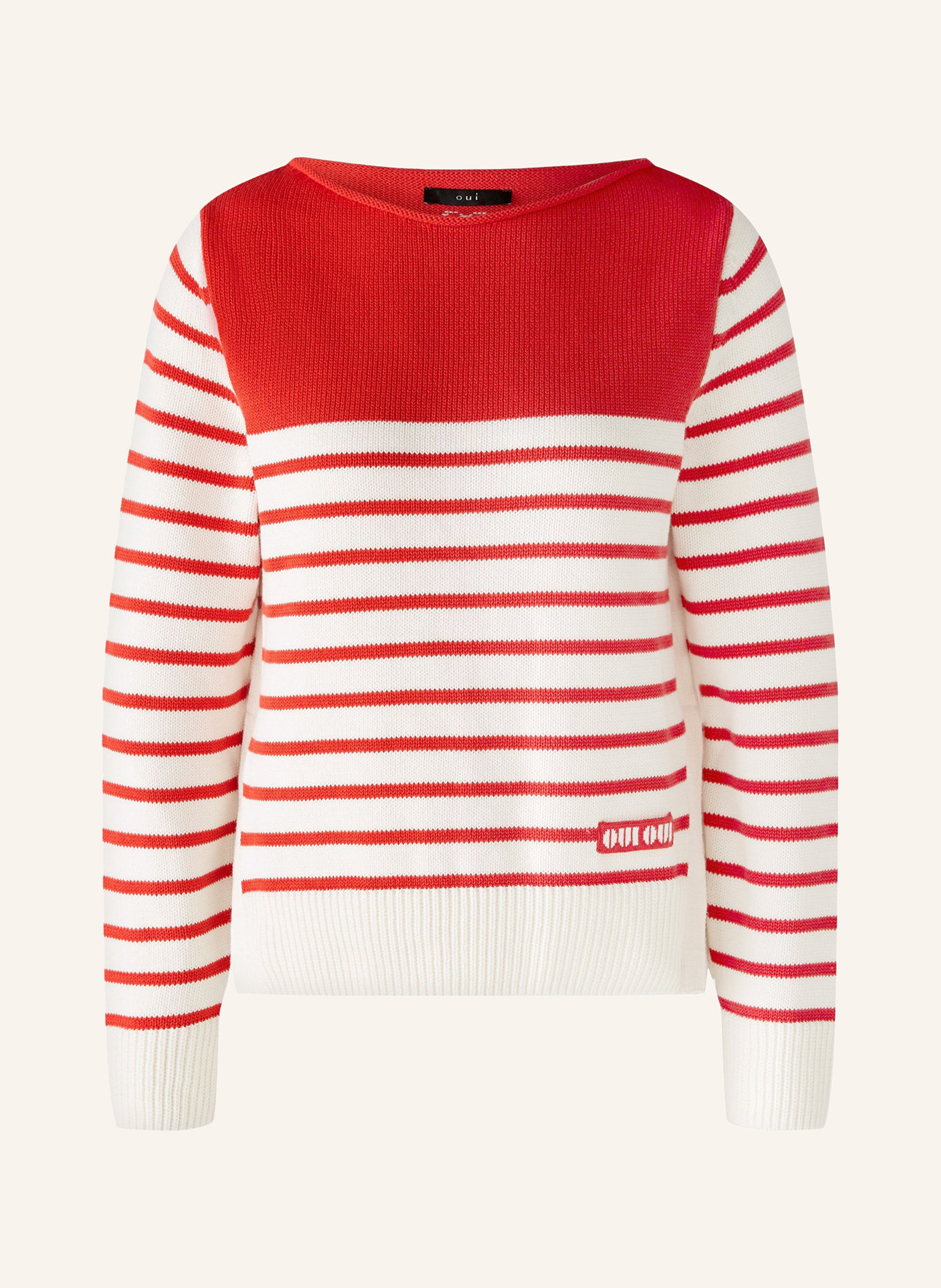 oui Pullover, Farbe: WEISS/ ROT (Bild 1)