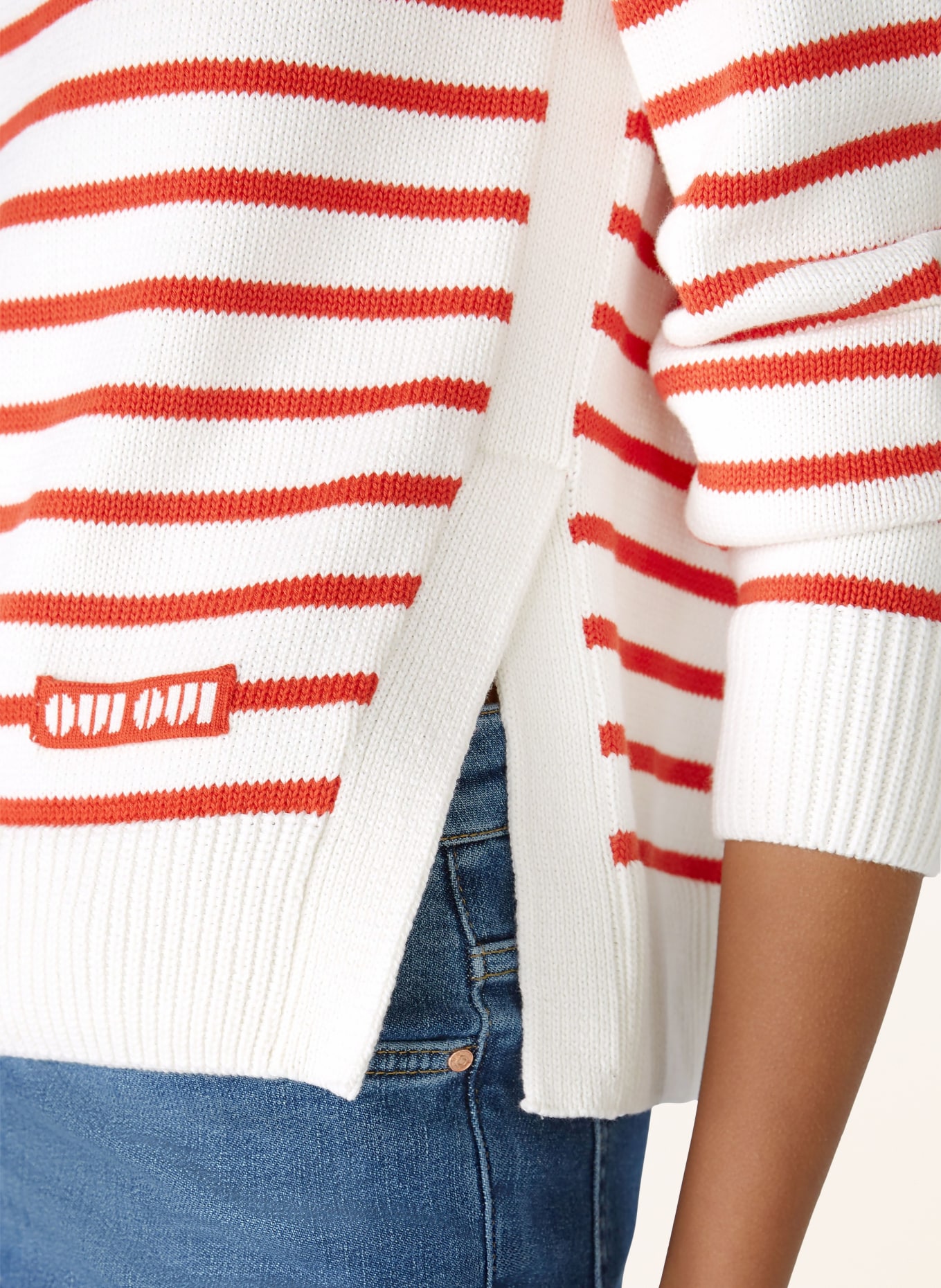 oui Pullover, Farbe: WEISS/ ROT (Bild 4)
