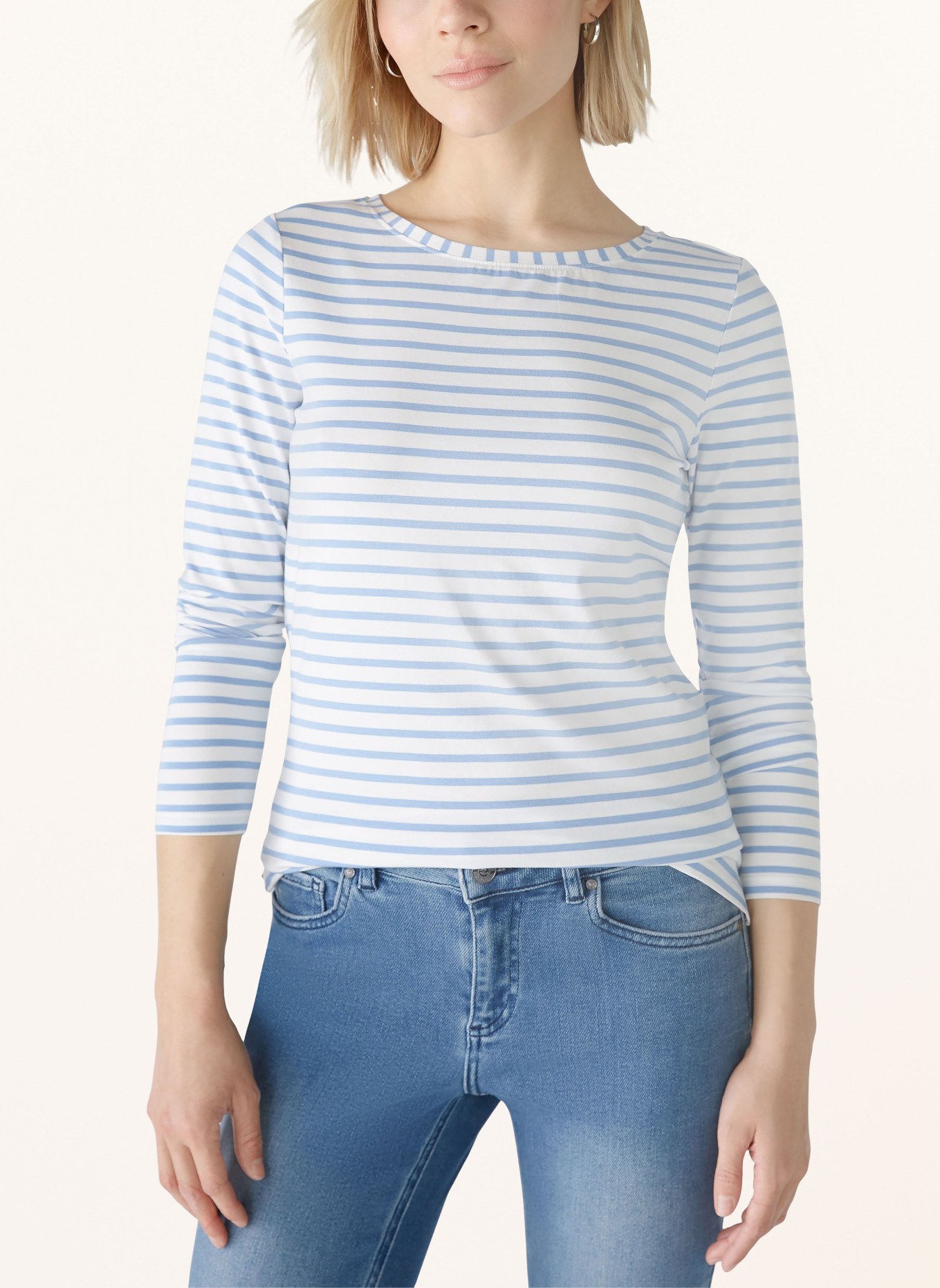 oui Longsleeve: WEISS / BLAU