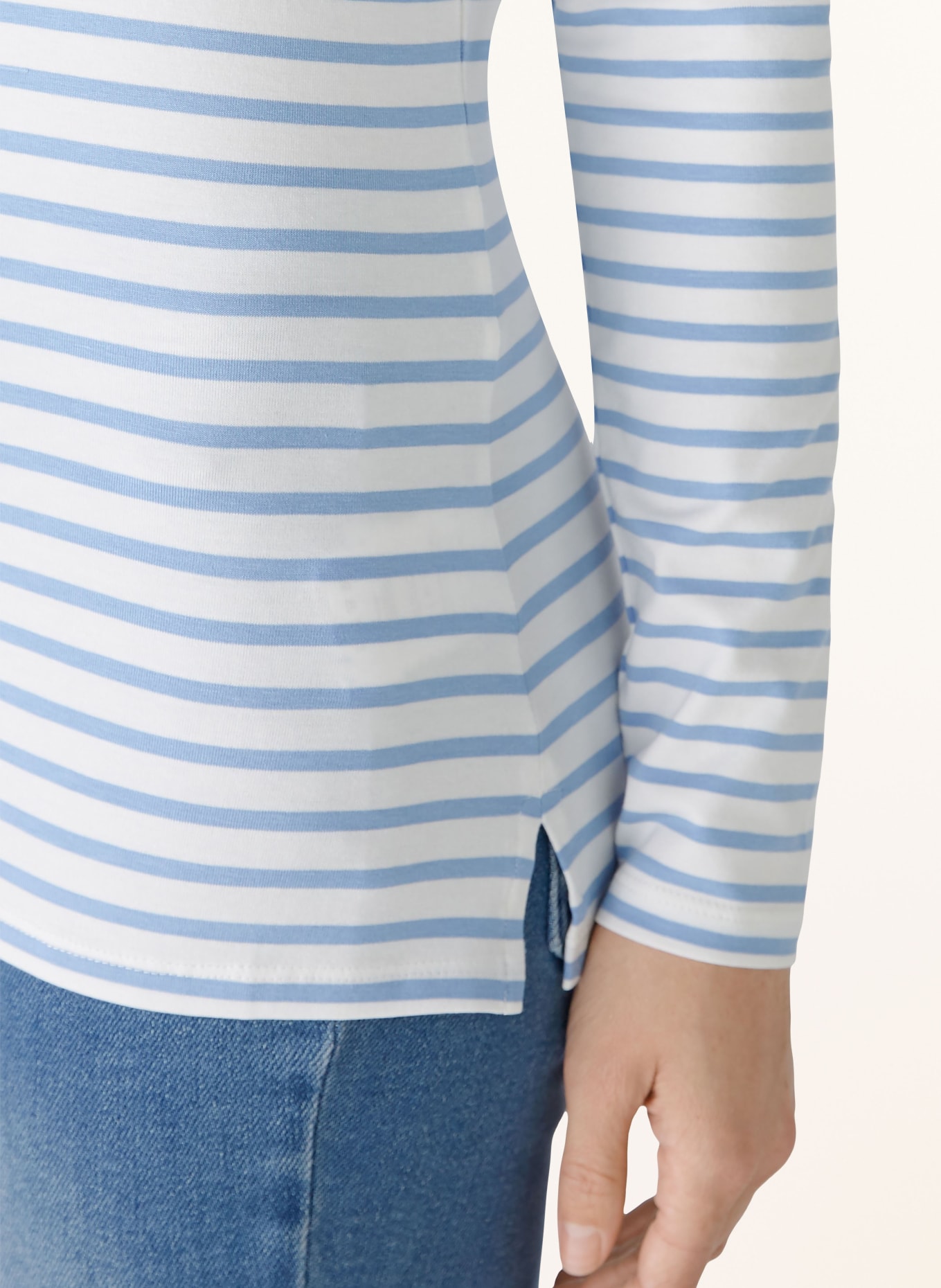 oui Longsleeve: WEISS / BLAU