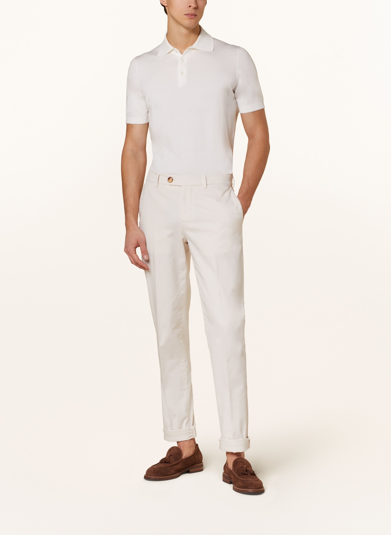 BRUNELLO CUCINELLI Jersey polo shirt, Color: CREAM (Image 2)