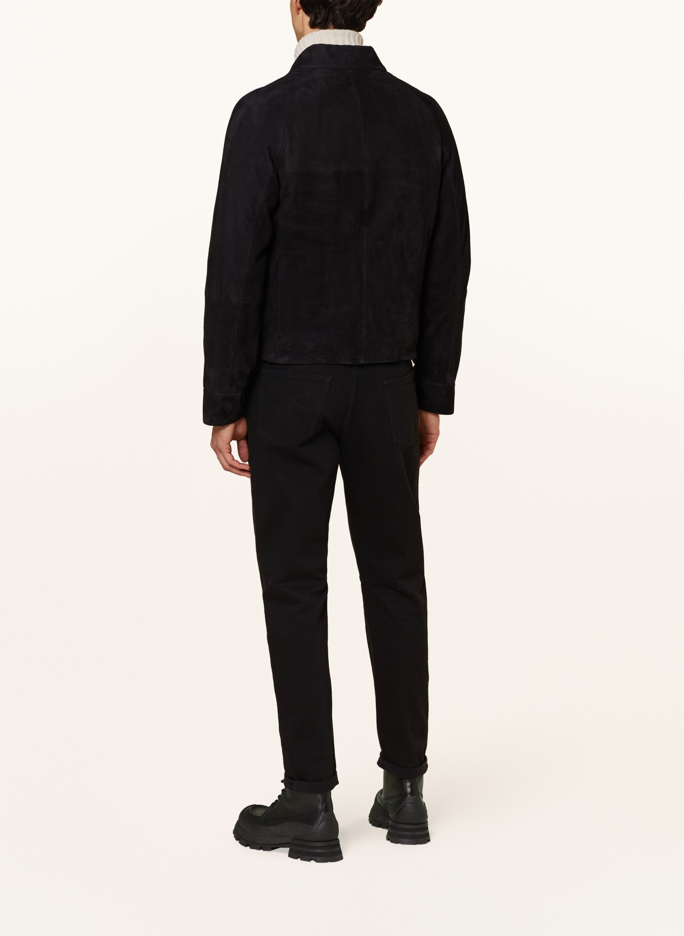 BRUNELLO CUCINELLI Leather jacket, Color: BLACK (Image 3)