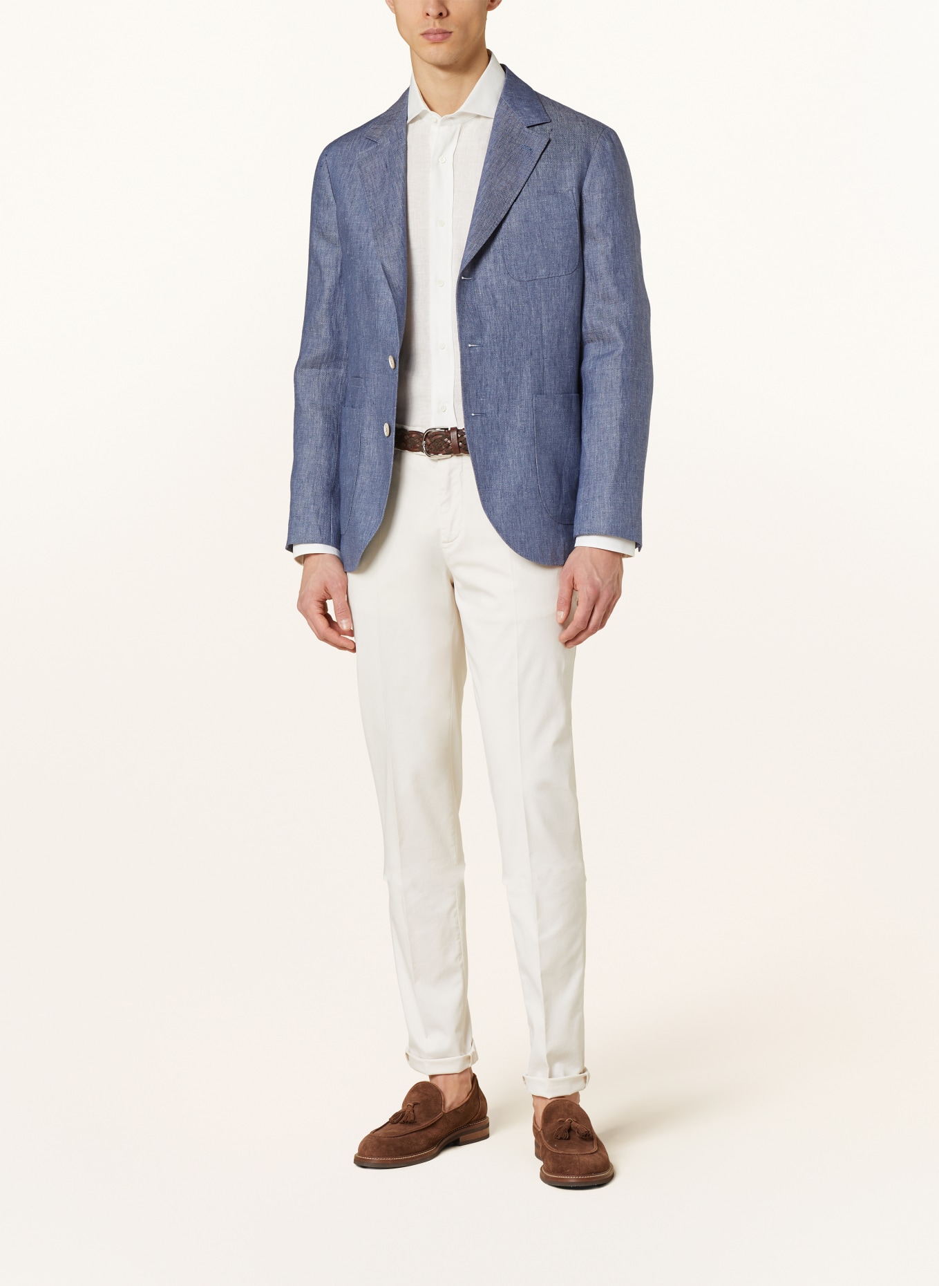 BRUNELLO CUCINELLI Linen blazer slim fit, Color: BLUE (Image 2)