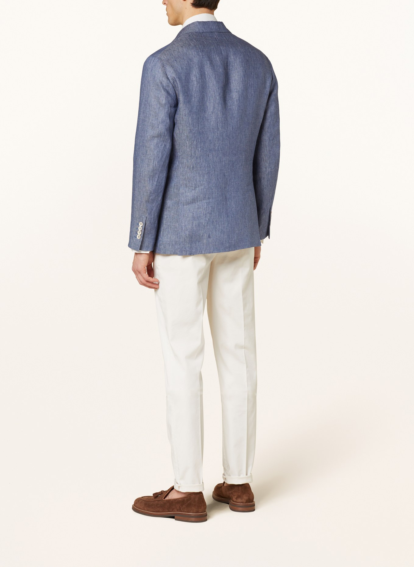 BRUNELLO CUCINELLI Linen blazer slim fit, Color: BLUE (Image 3)