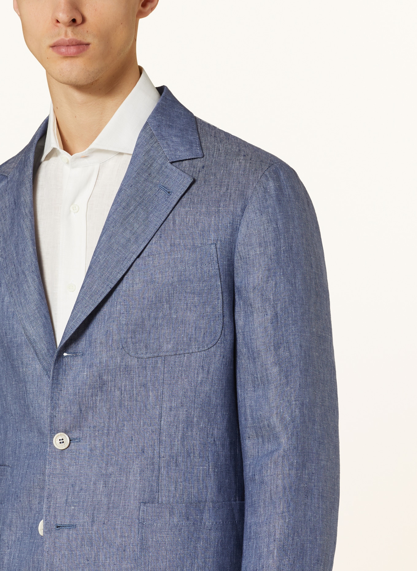 BRUNELLO CUCINELLI Linen blazer slim fit, Color: BLUE (Image 5)