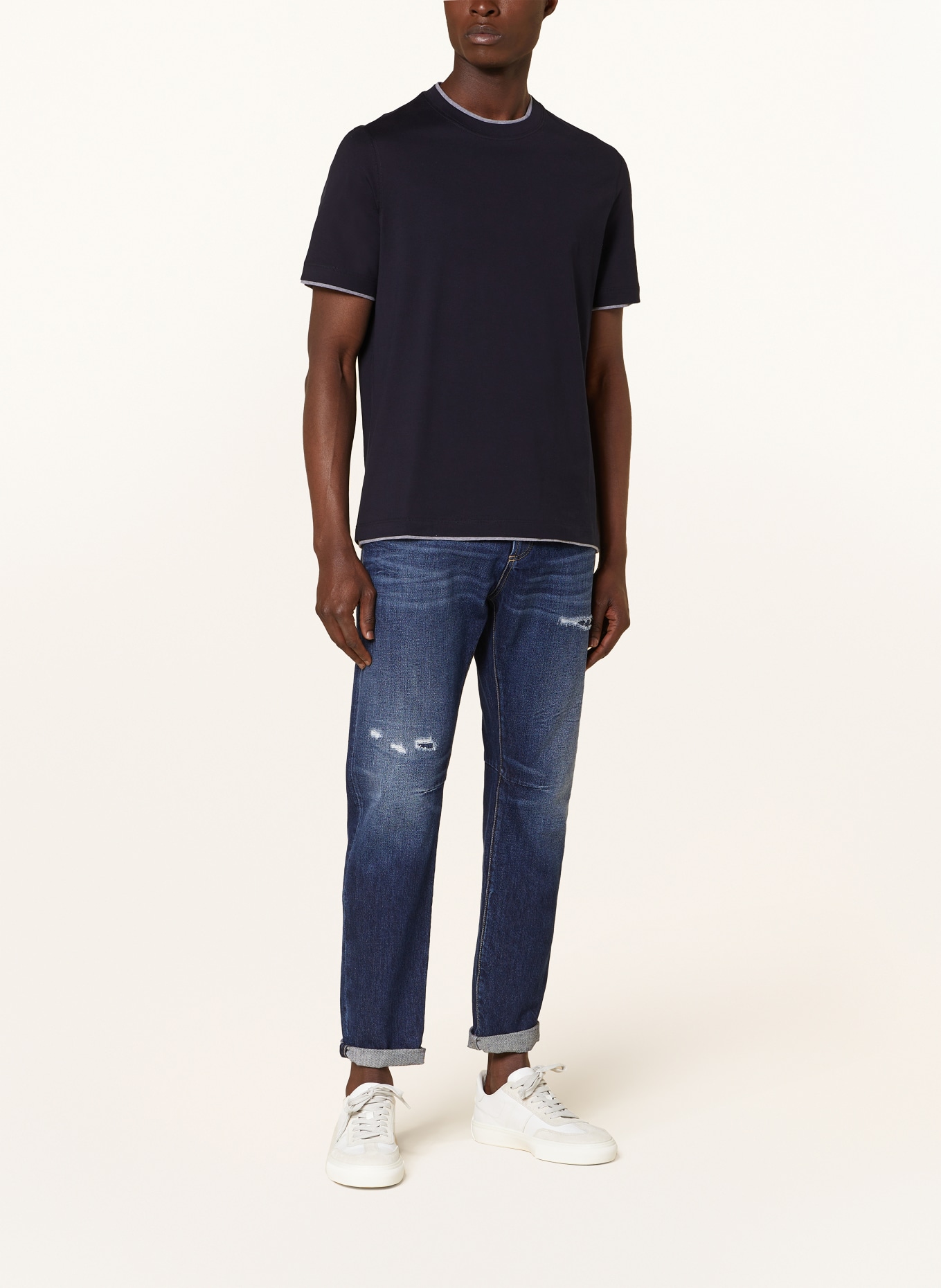 BRUNELLO CUCINELLI T-Shirt: DUNKELBLAU