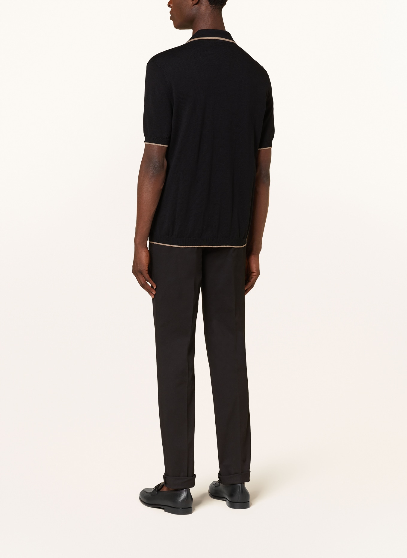 BRUNELLO CUCINELLI Resorthemd Slim Fit aus Strick, Farbe: SCHWARZ (Bild 3)
