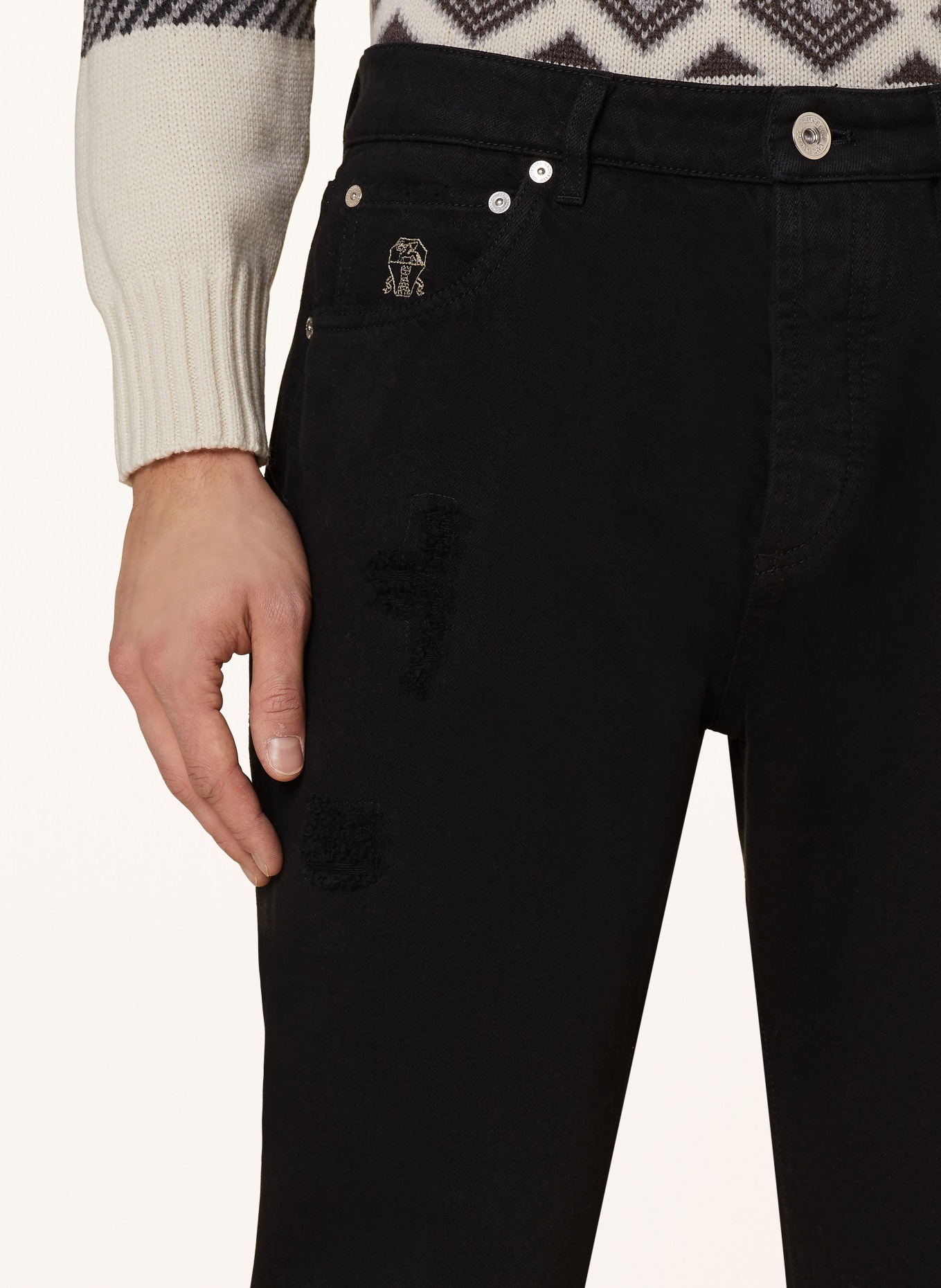 BRUNELLO CUCINELLI Jeans Leisure Fit, Farbe: C7351 Black (Bild 5)