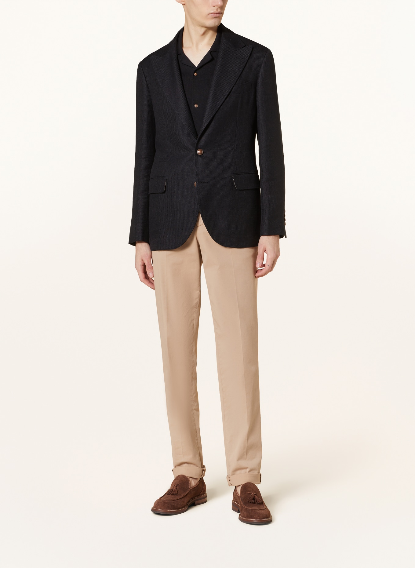 BRUNELLO CUCINELLI Linen jacket extra slim fit, Color: BLACK (Image 2)