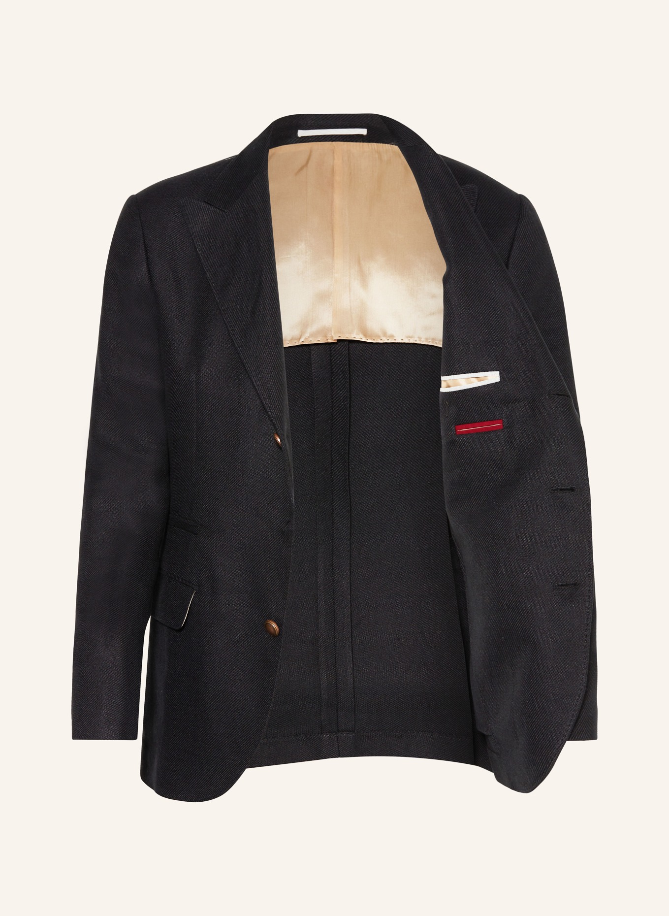 BRUNELLO CUCINELLI Linen jacket extra slim fit, Color: BLACK (Image 4)