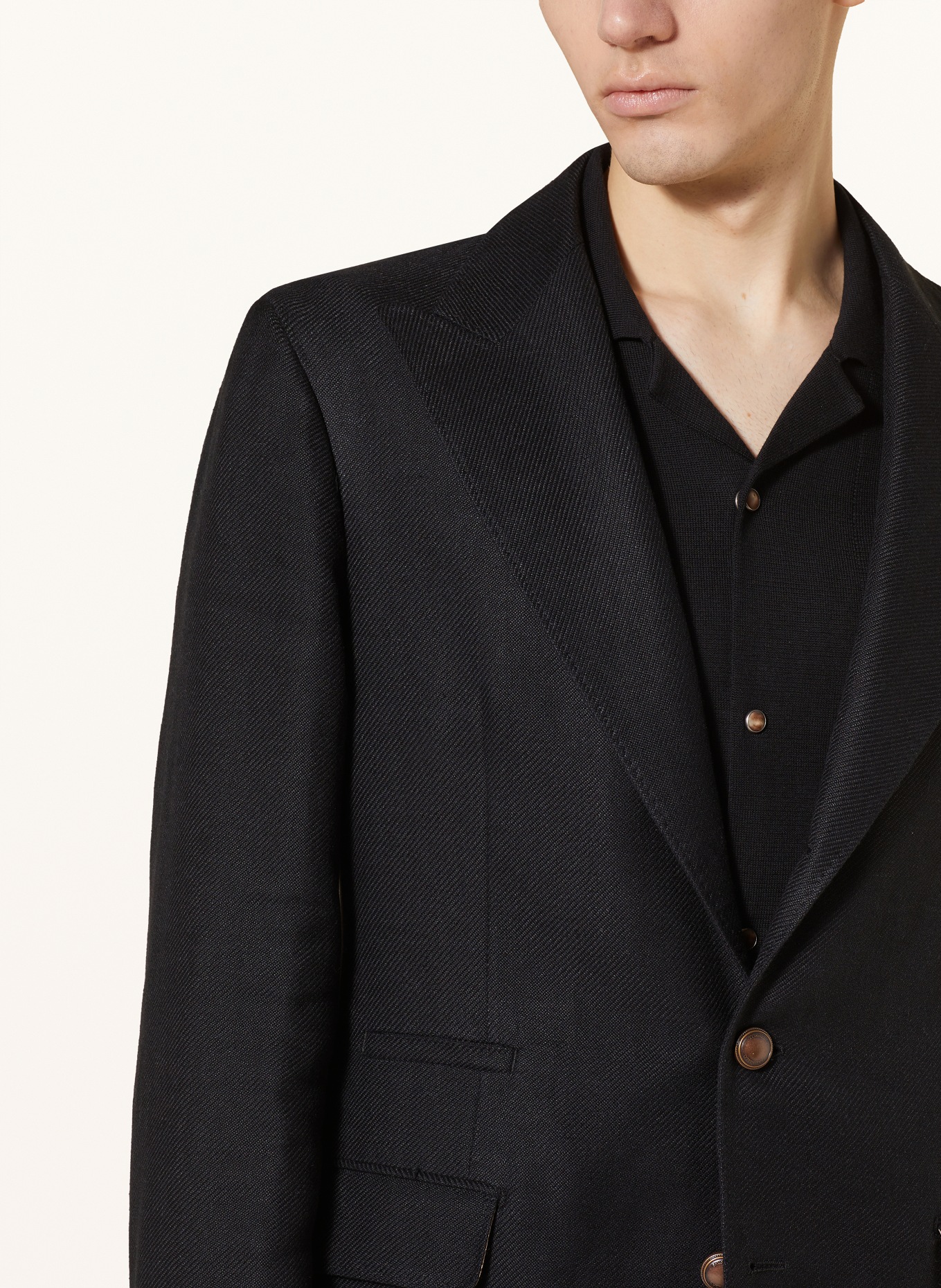 BRUNELLO CUCINELLI Linen jacket extra slim fit, Color: BLACK (Image 5)