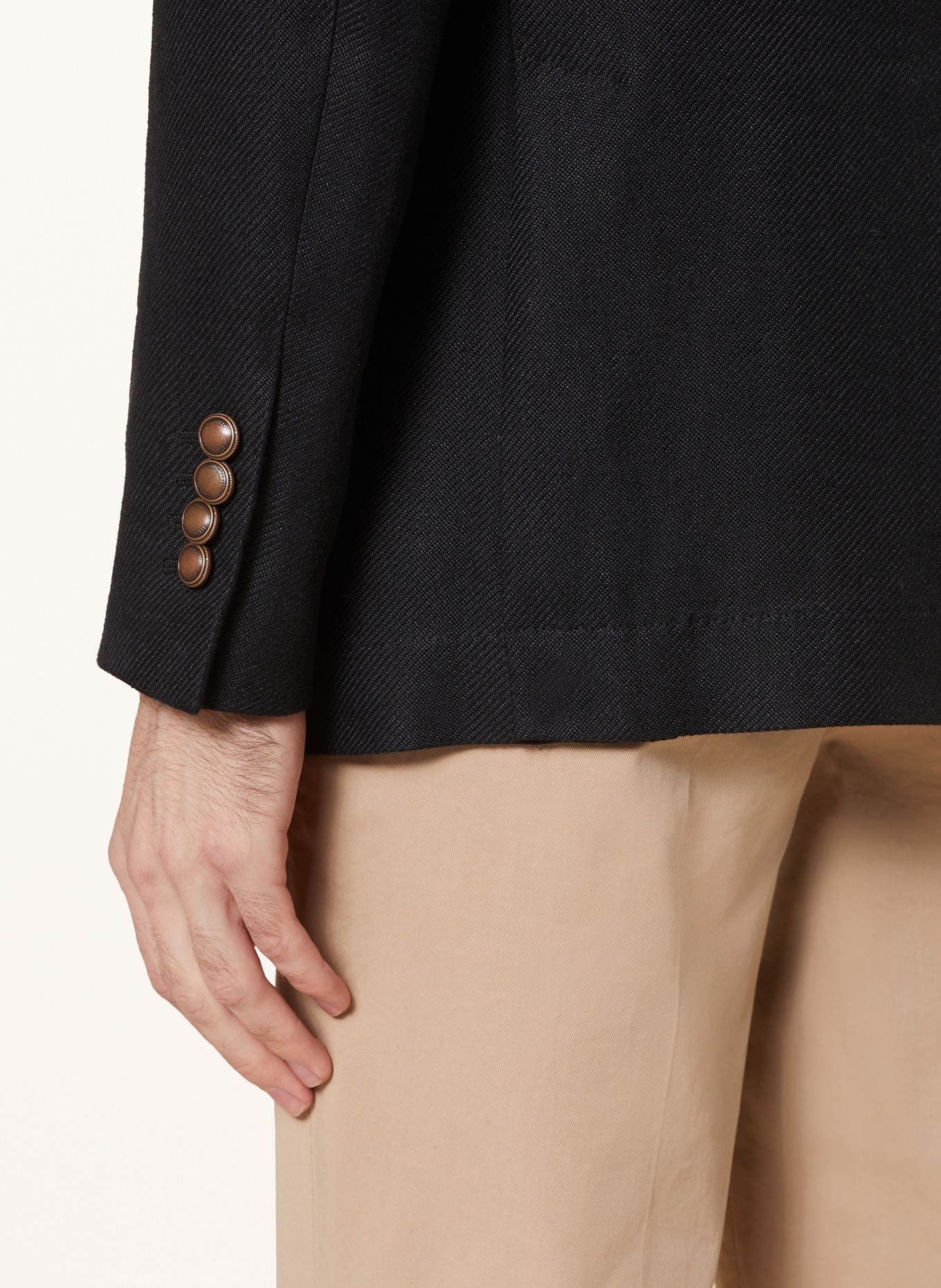 BRUNELLO CUCINELLI Linen jacket extra slim fit, Color: BLACK (Image 6)