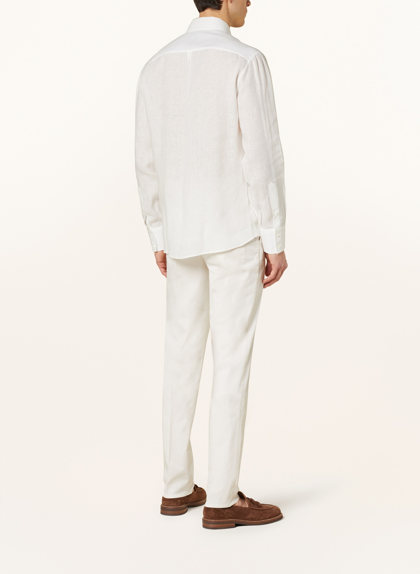 BRUNELLO CUCINELLI Linen shirt basic fit, Color: WHITE (Image 3)