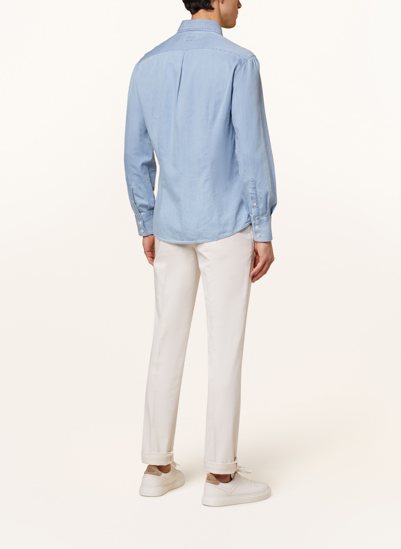 BRUNELLO CUCINELLI Košile Slim Fit v džínovém vzhledu, Barva: C008 DENIM (Obrázek 3)
