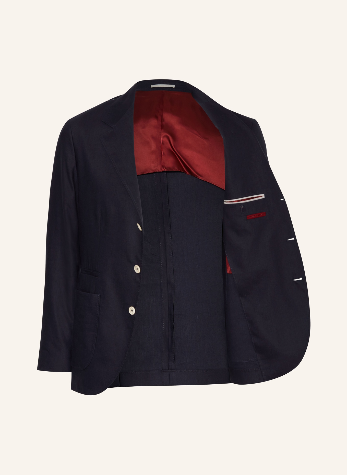 BRUNELLO CUCINELLI Tailored jacket slim fit with linen, Color: DARK BLUE (Image 4)