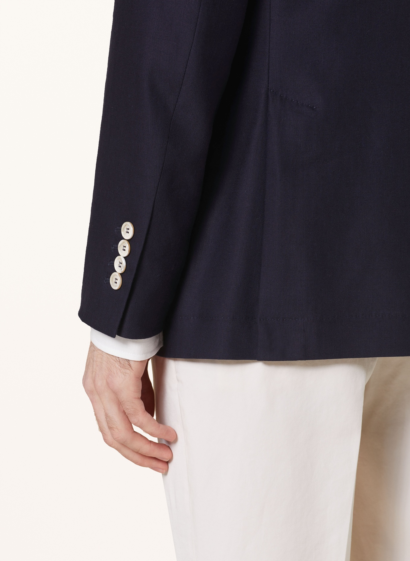 BRUNELLO CUCINELLI Tailored jacket slim fit with linen, Color: DARK BLUE (Image 6)