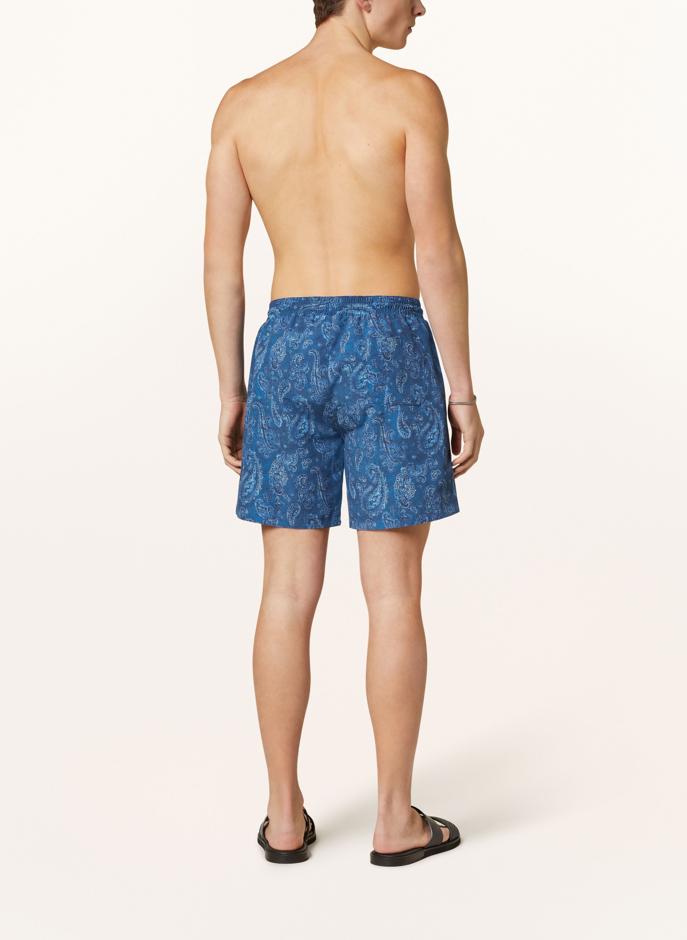 BRUNELLO CUCINELLI Swim shorts, Color: DARK BLUE/ BLUE/ WHITE (Image 3)